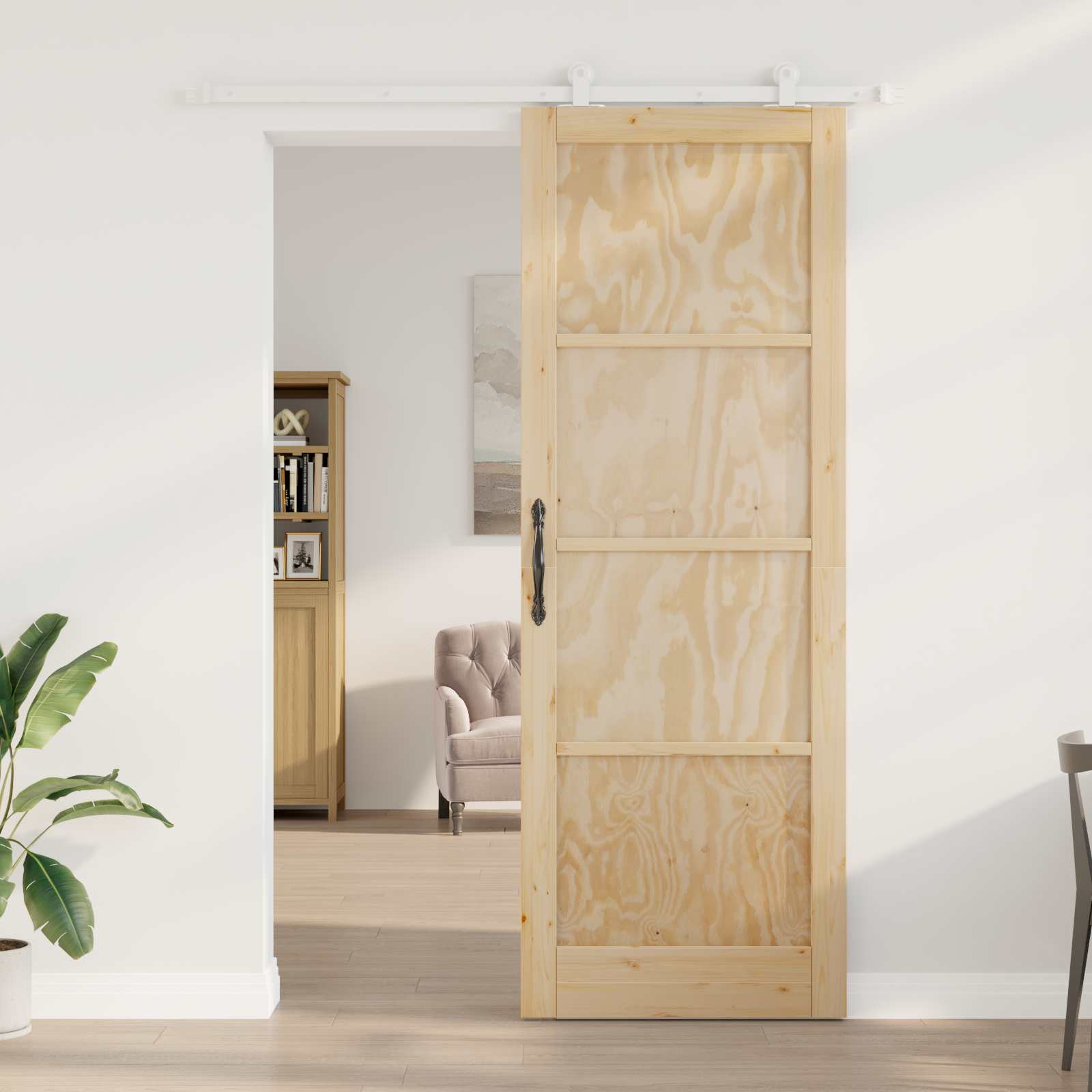 Slankios durys Natūrali ir Balta 83 x 232 cm
