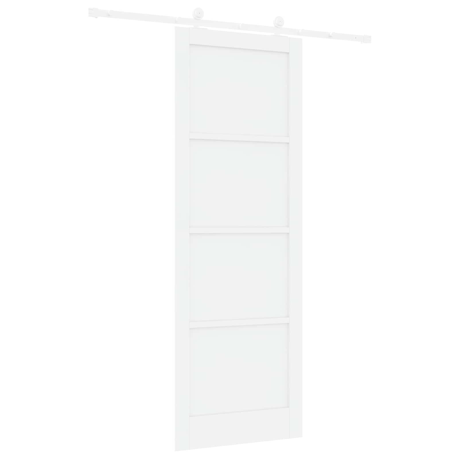 Bīdāmās durvis Baltas 83 x 232 cm Priežu masīvkoks