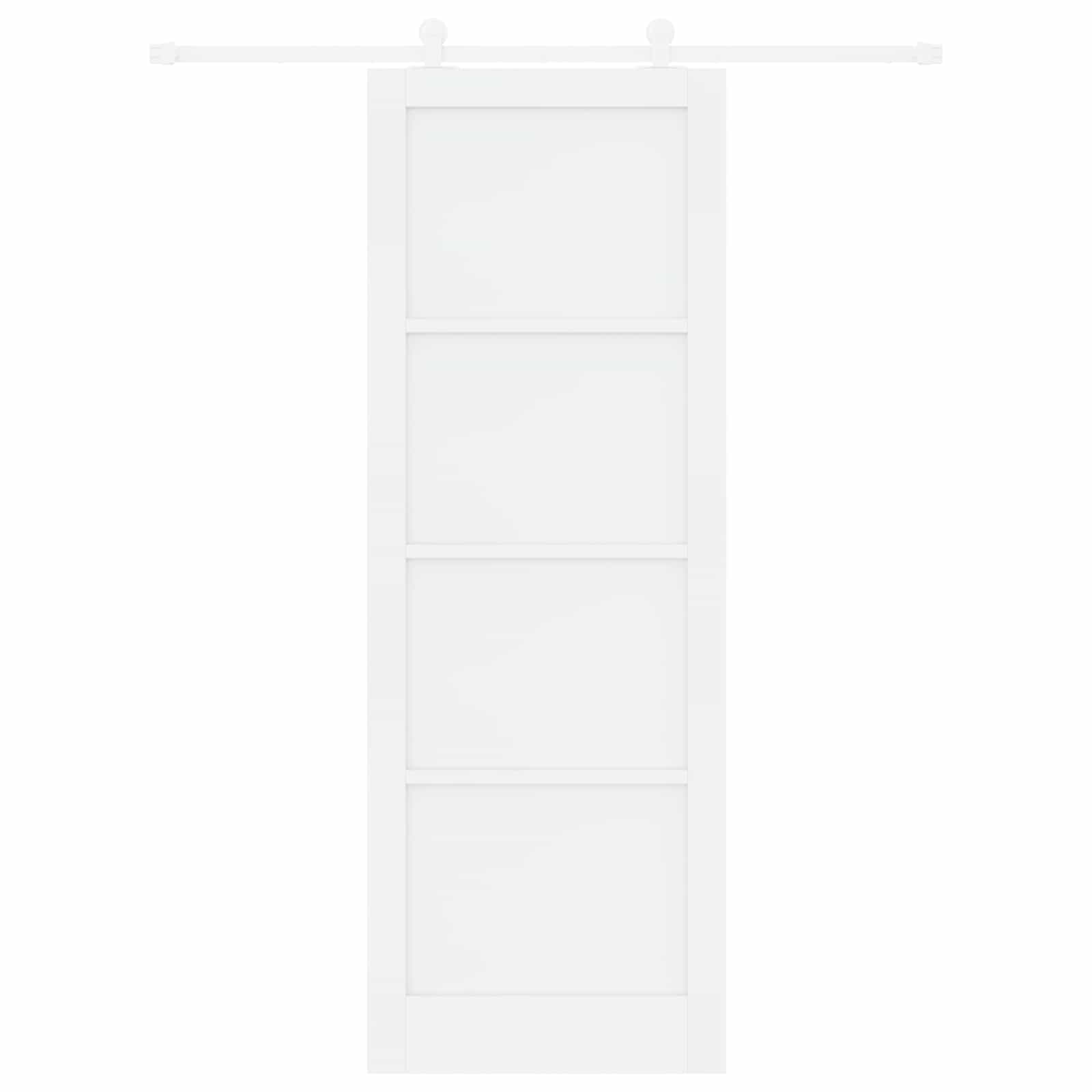 Bīdāmās durvis Baltas 83 x 232 cm Priežu masīvkoks