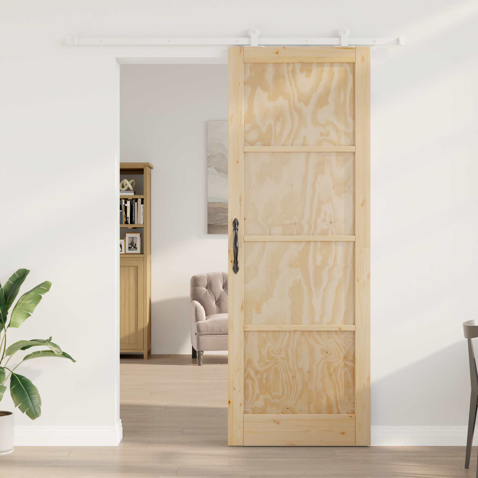 Slankios durys Natūrali ir Balta 83 x 232 cm