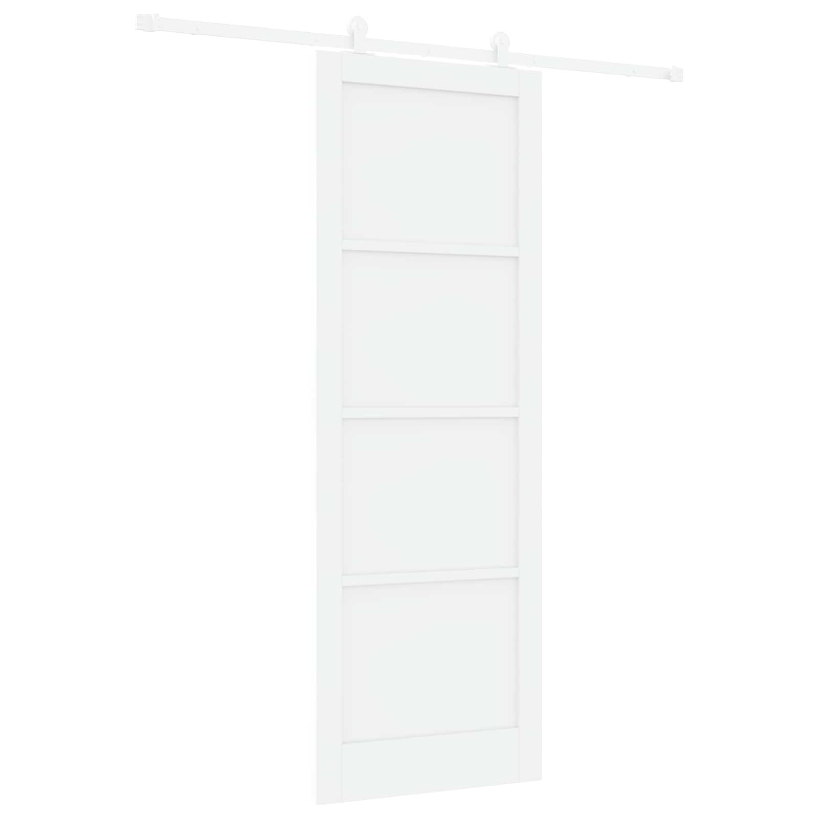 Bīdāmās durvis Baltas 83 x 232 cm Priežu masīvkoks