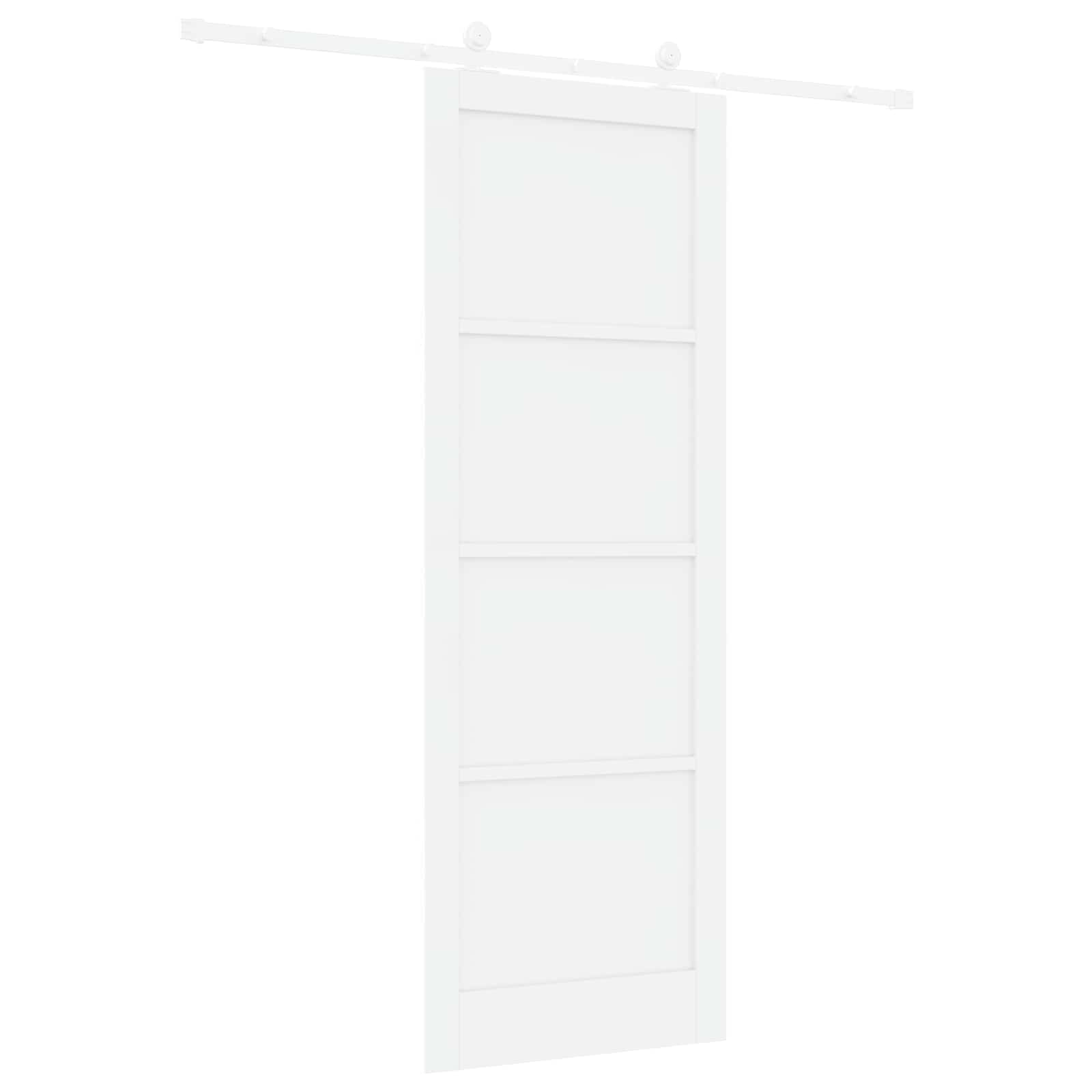 Bīdāmās durvis Baltas 83 x 232 cm Priežu masīvkoks