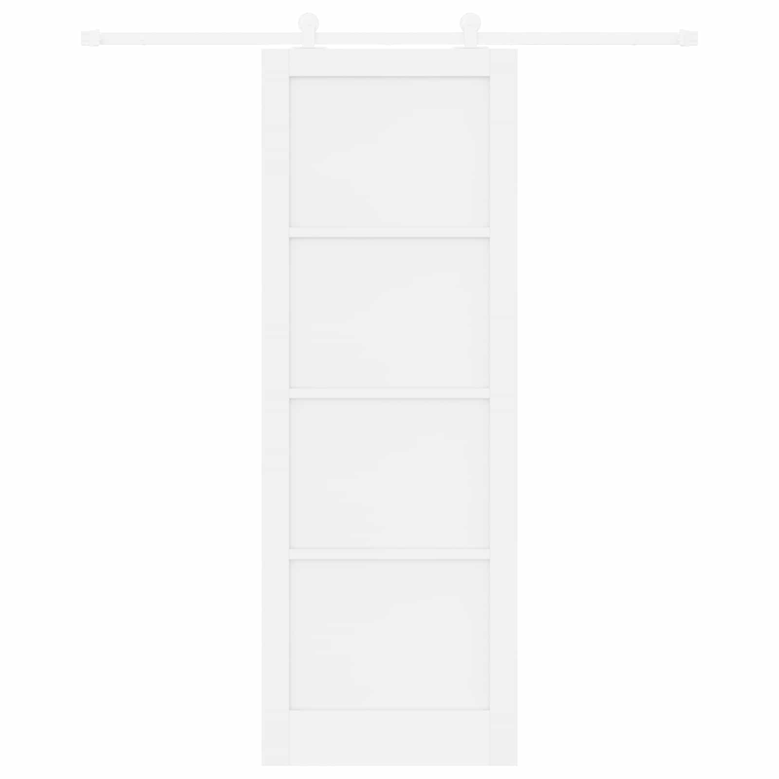 Bīdāmās durvis Baltas 83 x 232 cm Priežu masīvkoks