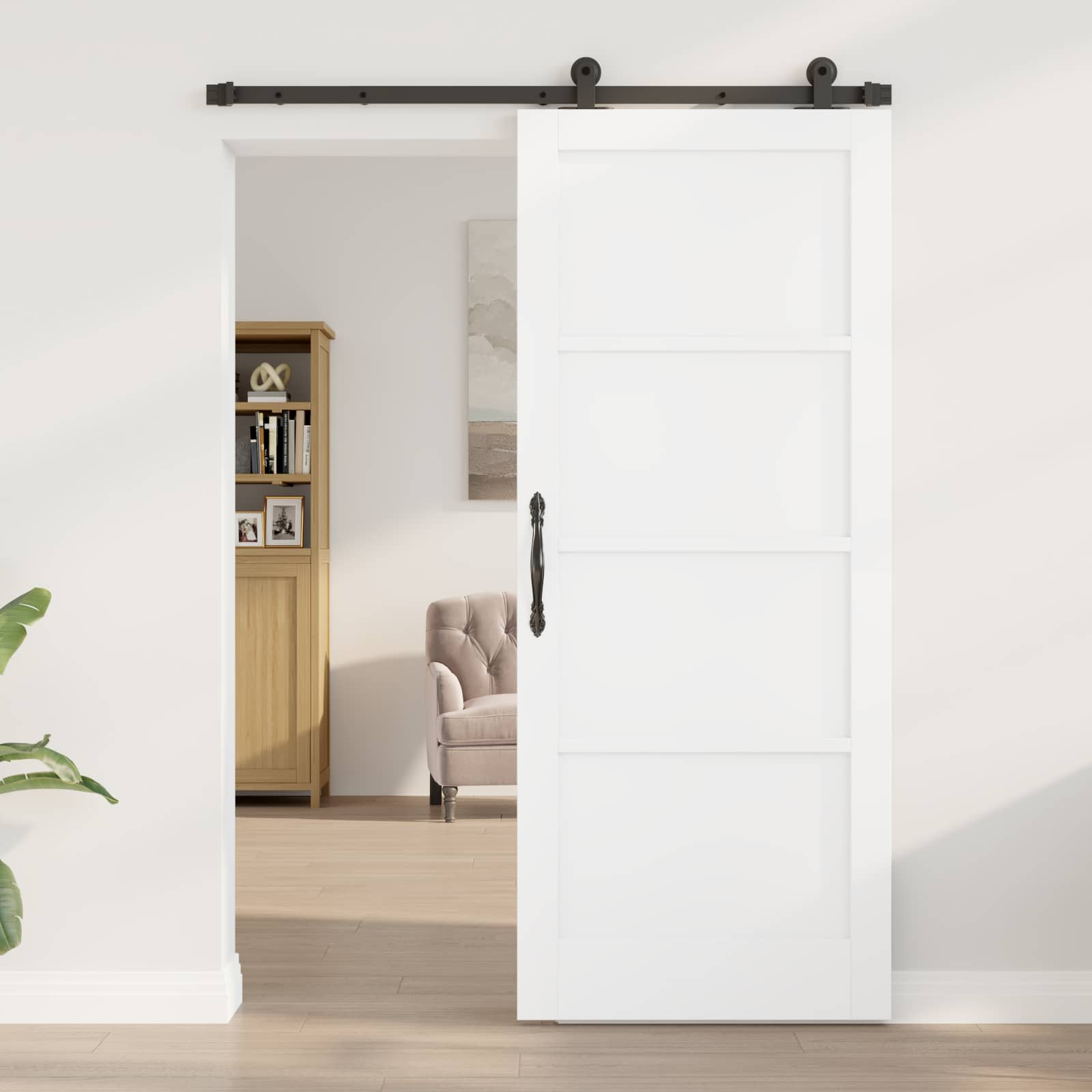 Slankios durys ORKDAL Balta 83 x 202 cm Pušies medienos masyvas
