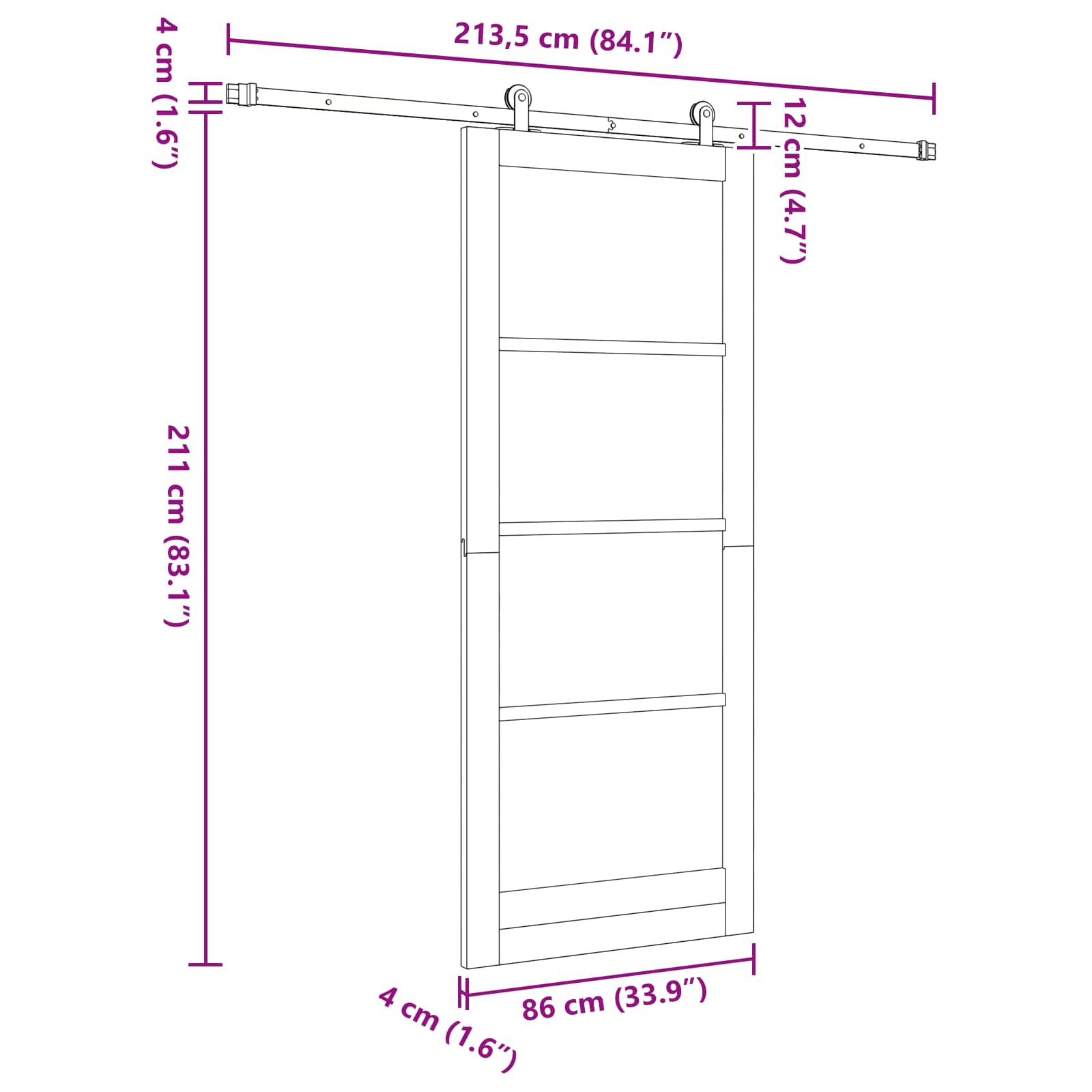 Slankios durys ORKDAL Natūrali 86 x 211 cm