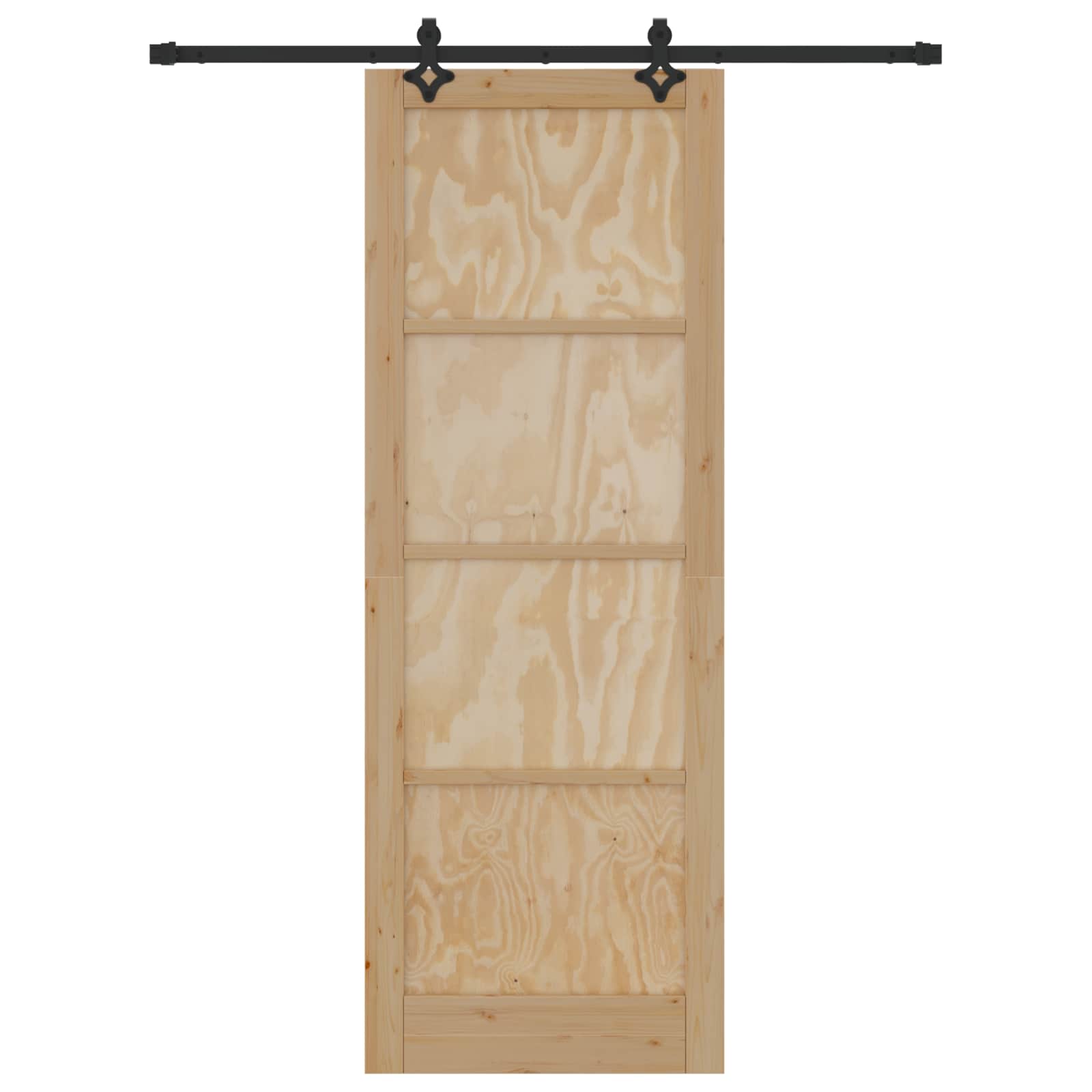 Slankios durys Natūrali ir juoda 83 x 232 cm