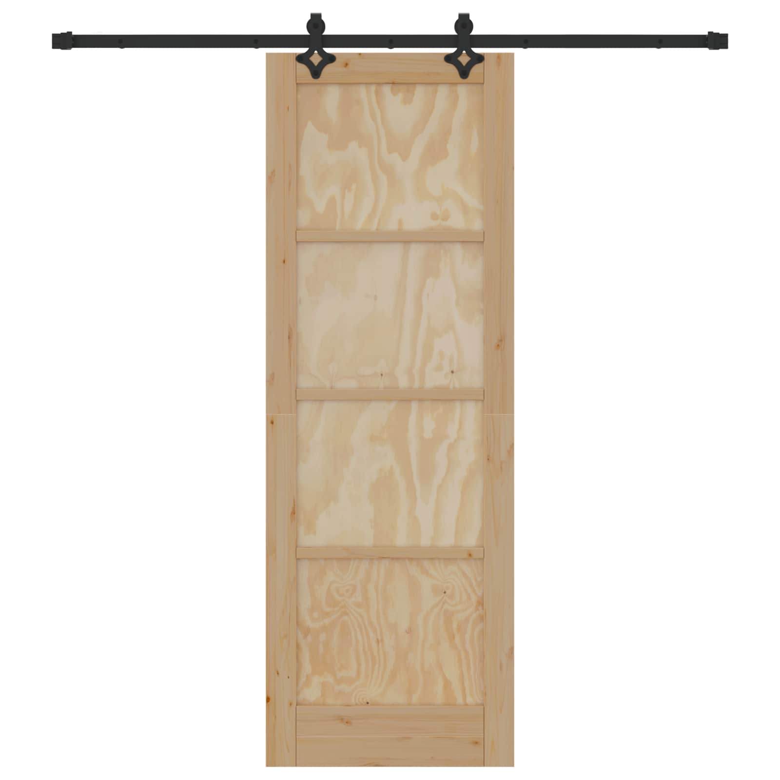 Slankios durys Natūrali ir juoda 73,5 x 211 cm