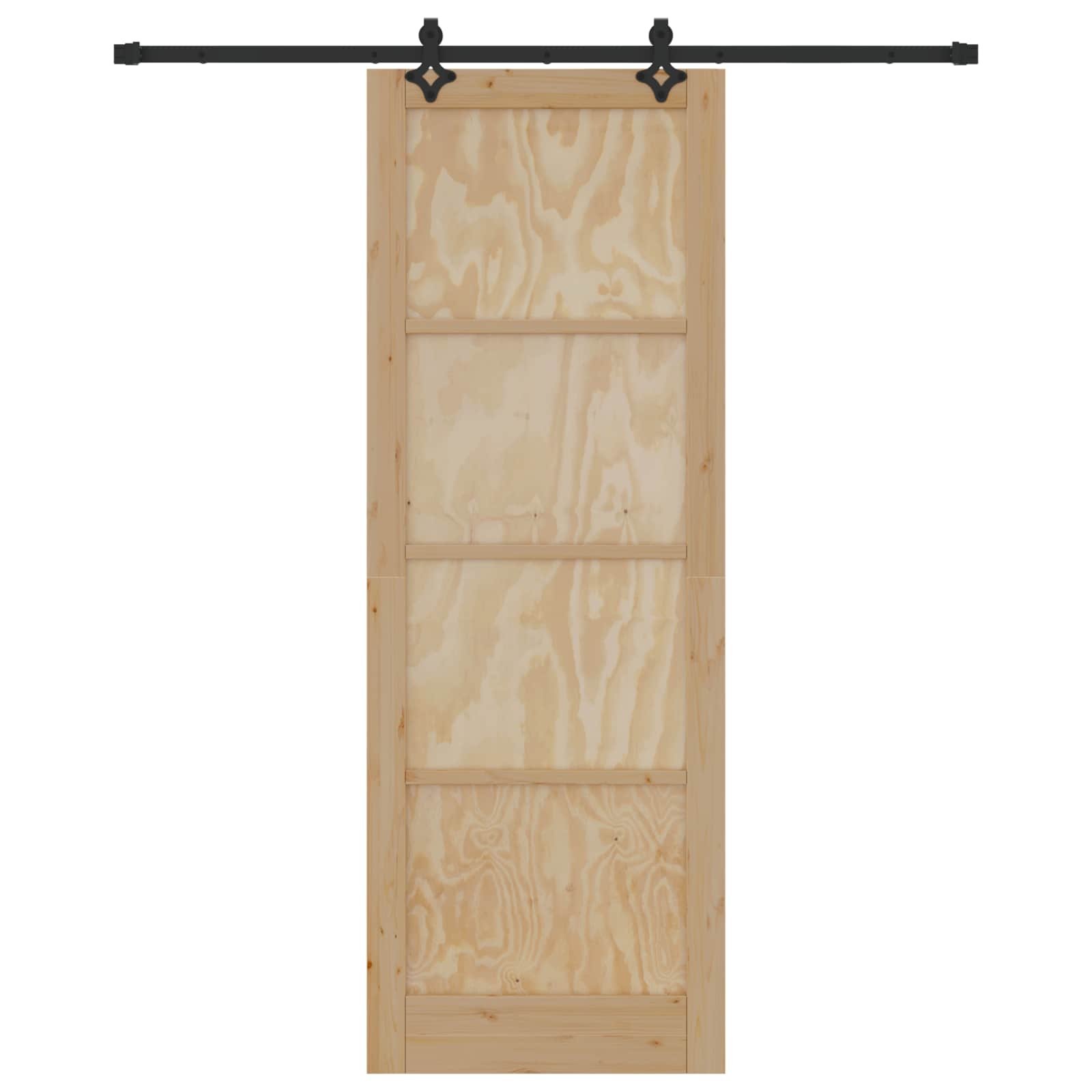Slankios durys Natūrali ir juoda 83 x 232 cm