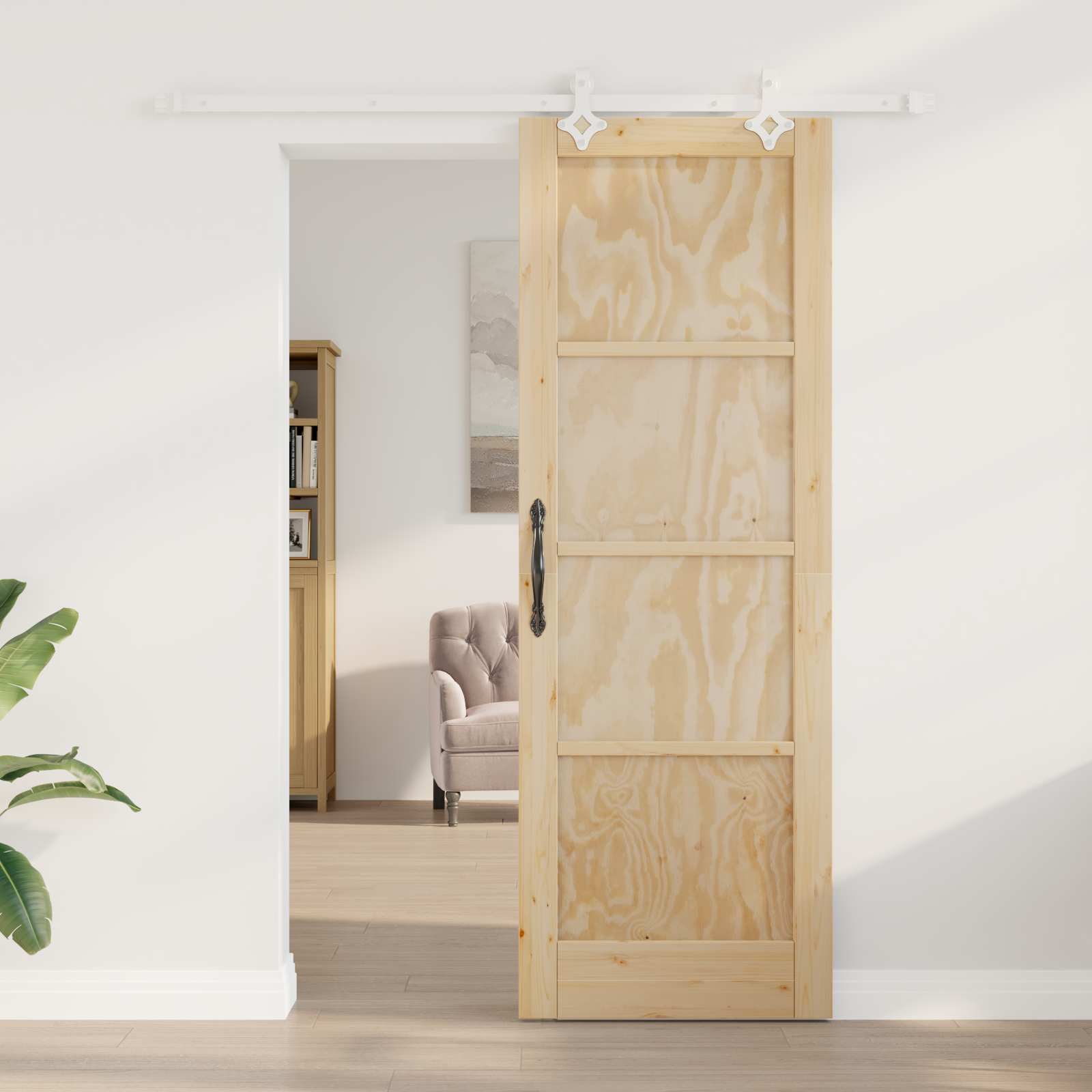 Slankios durys Natūrali ir Balta 73,5 x 211 cm