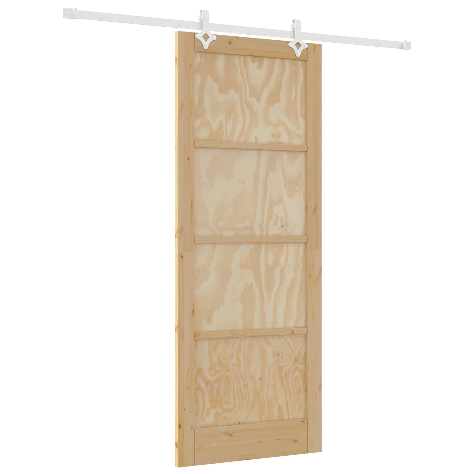 Bīdāmās durvis dabīgā krāsā un baltas 83 x 211 cm