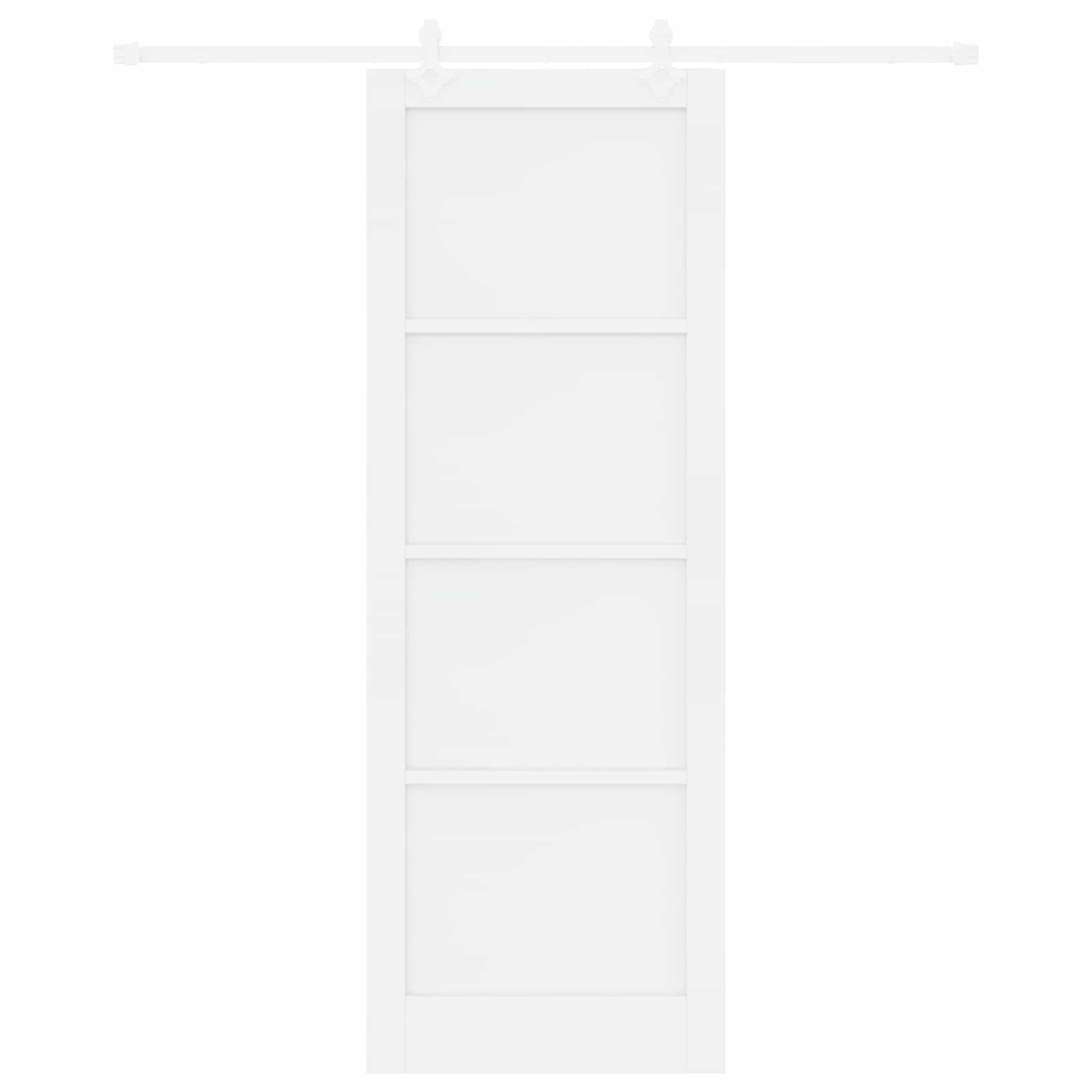 Bīdāmās durvis Baltas 83 x 232 cm Priežu masīvkoks