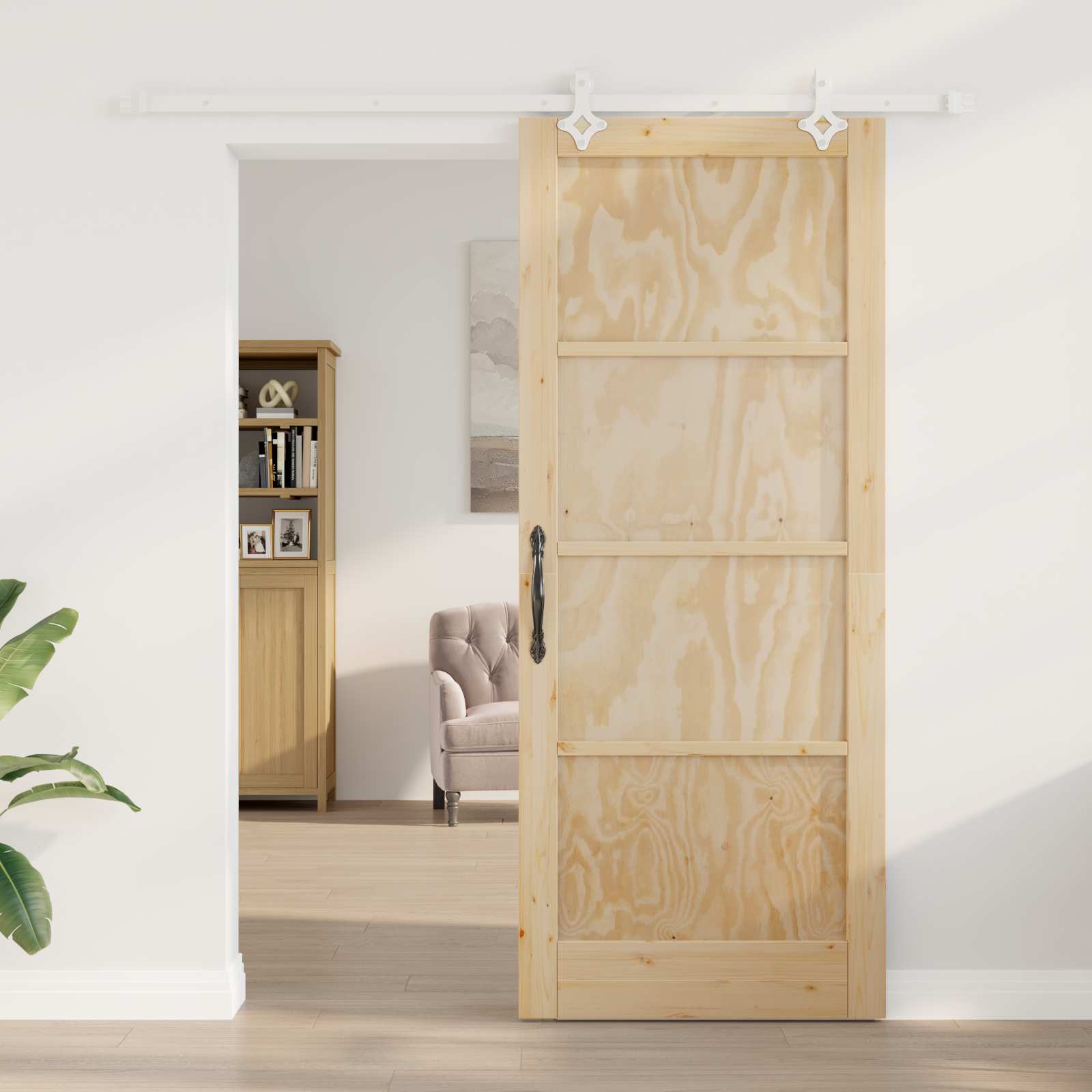 Slankios durys Natūrali ir Balta 86 x 211 cm