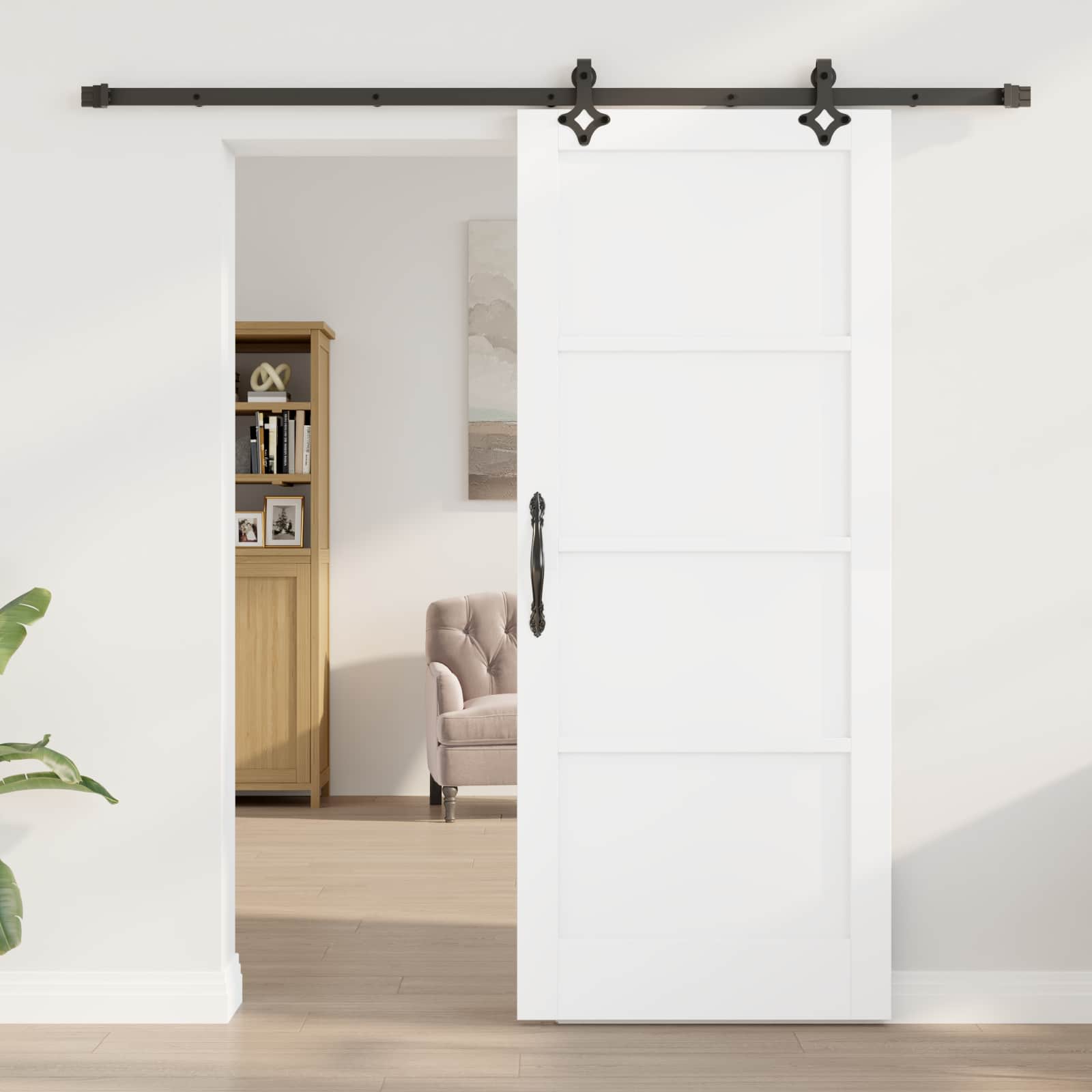 Slankios durys ORKDAL Balta 83 x 202 cm Pušies medienos masyvas