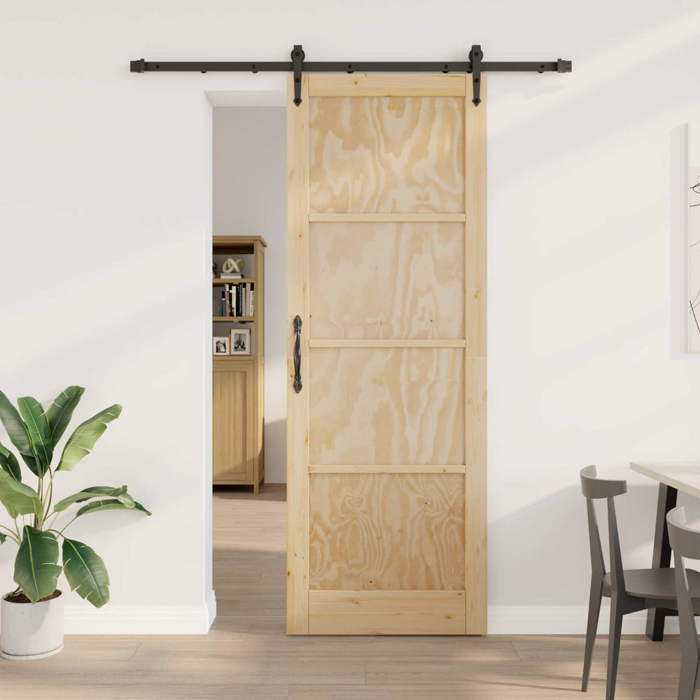 Slankios durys ORKDAL Natūrali ir juoda 83 x 232 cm