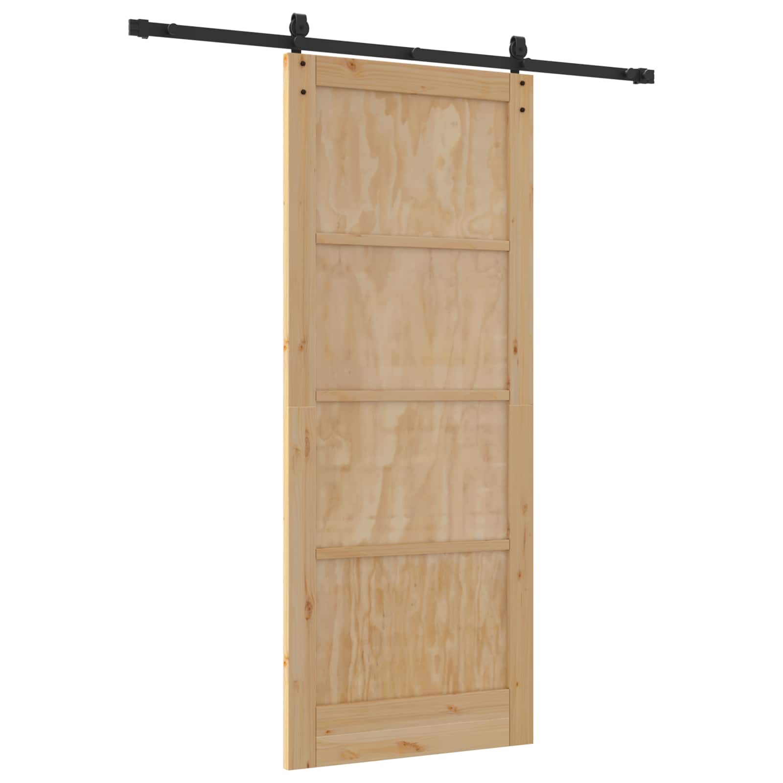 Bīdāmās durvis ORKDAL, dabīgas un melnas, 86 x 211 cm