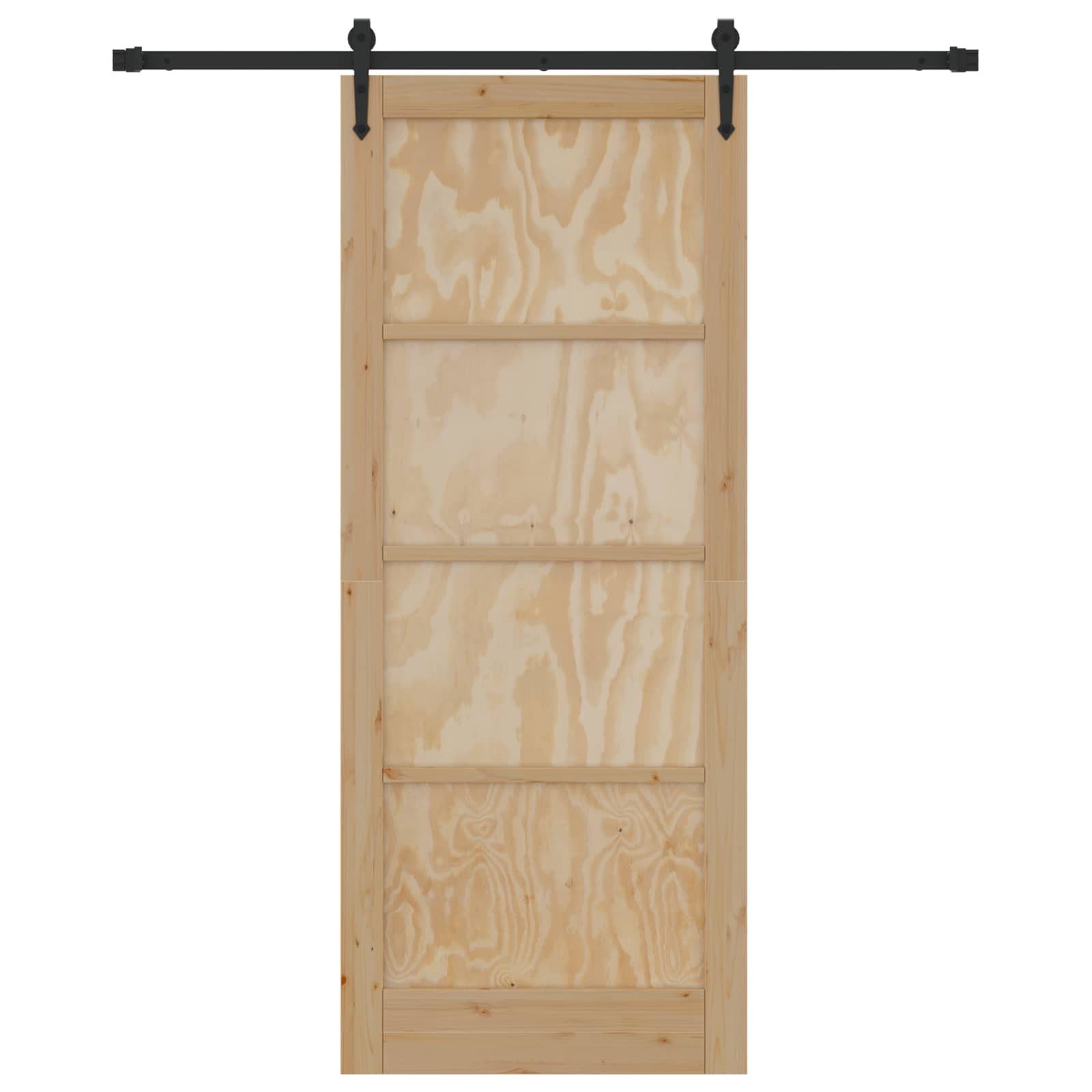Bīdāmās durvis ORKDAL, dabīgas un melnas, 86 x 211 cm