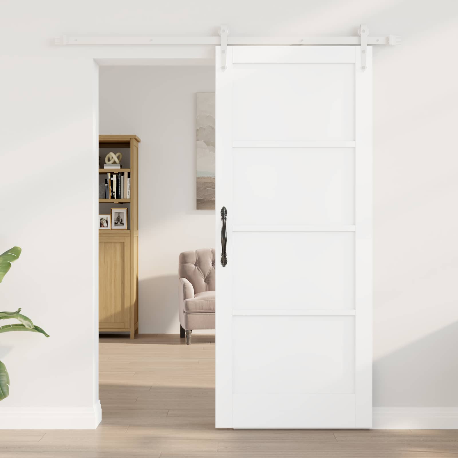 Slankios durys ORKDAL Balta 83 x 202 cm Pušies medienos masyvas