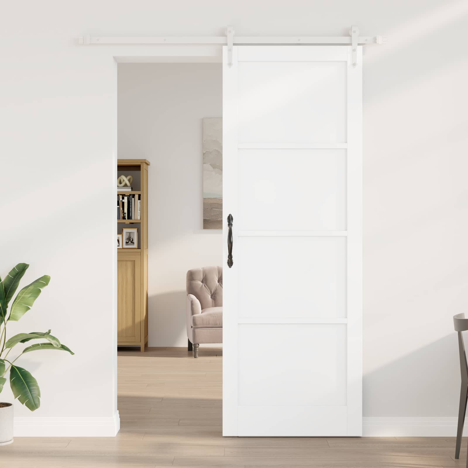 Slankios durys ORKDAL Balta 83 x 232 cm Pušies medienos masyvas