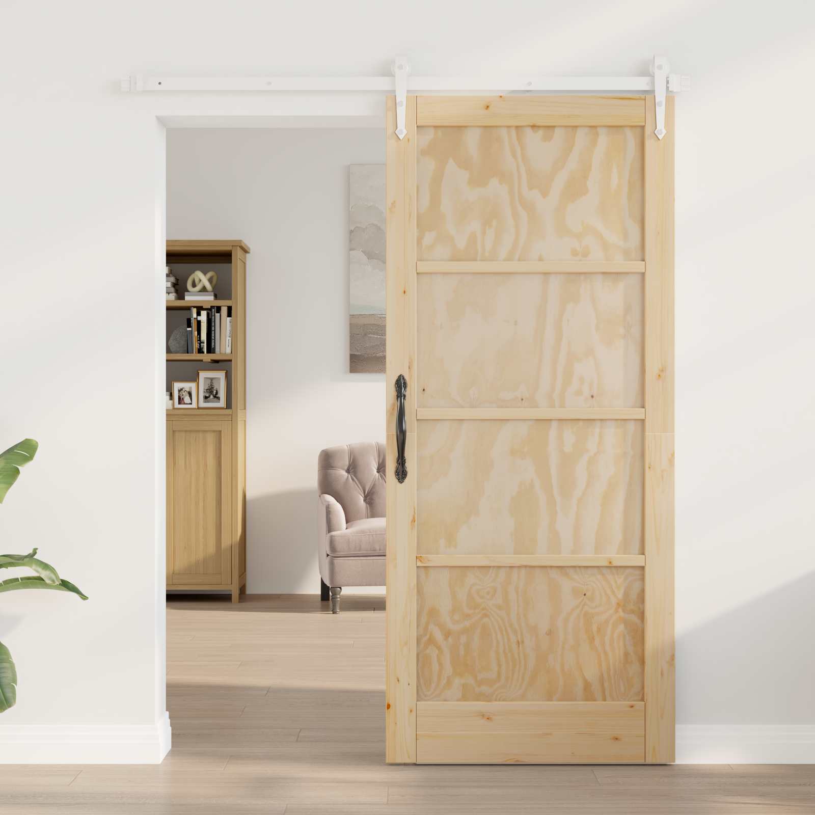 Slankios durys ORKDAL Natūrali ir Balta 86 x 198,5 cm