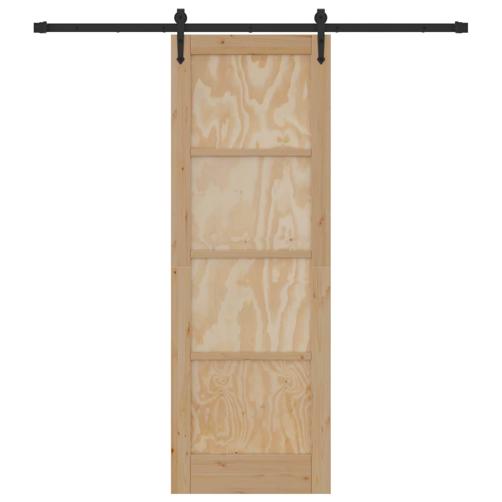 Bīdāmās durvis ORKDAL, dabīgas un melnas, 73,5 x 211 cm