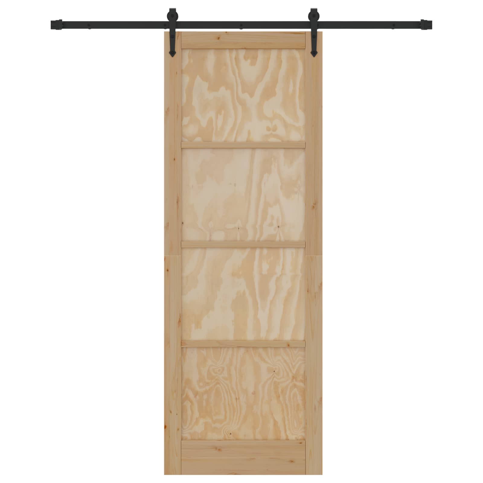 Slankios durys ORKDAL Natūrali ir juoda 83 x 232 cm