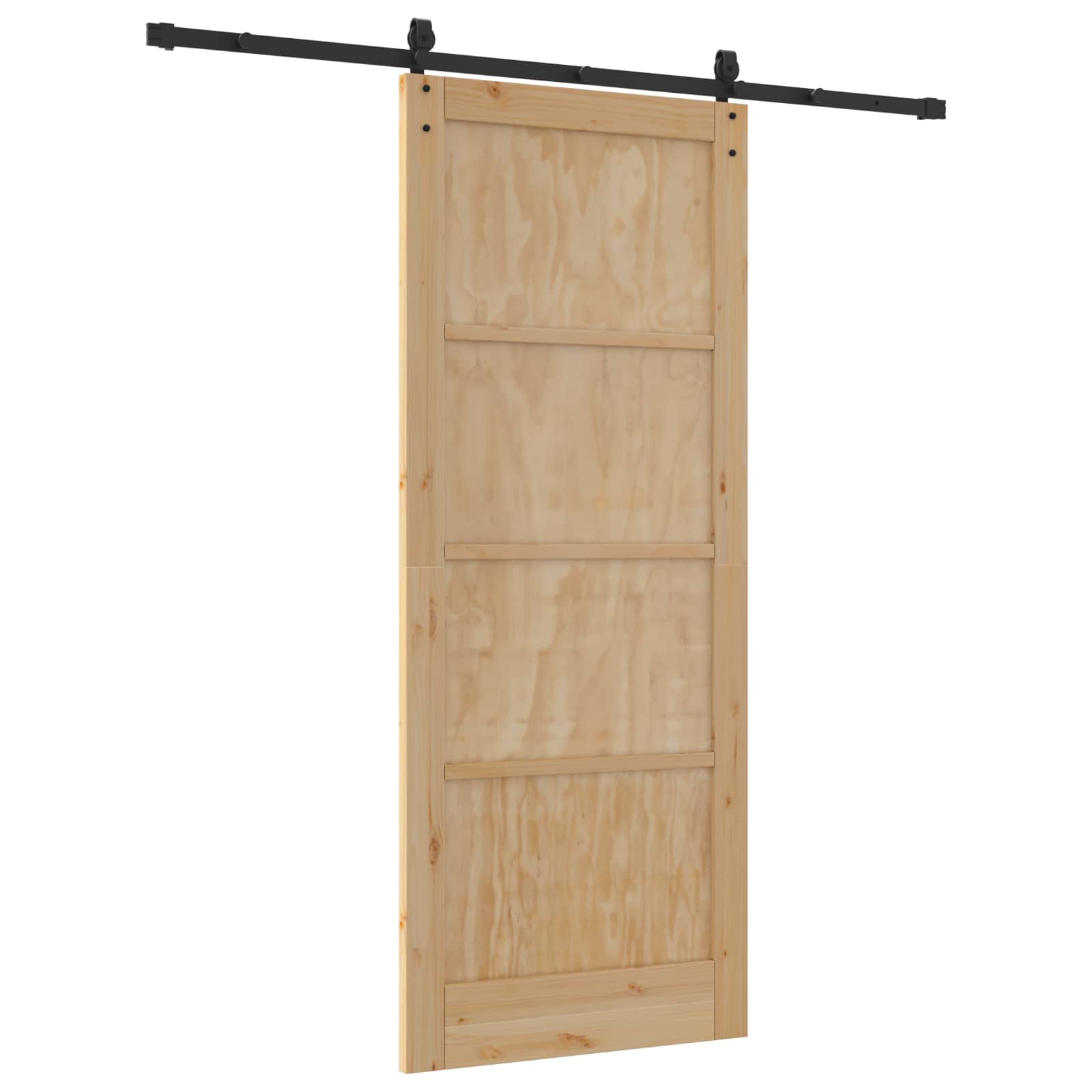 Bīdāmās durvis ORKDAL, dabīgas un melnas, 86 x 211 cm