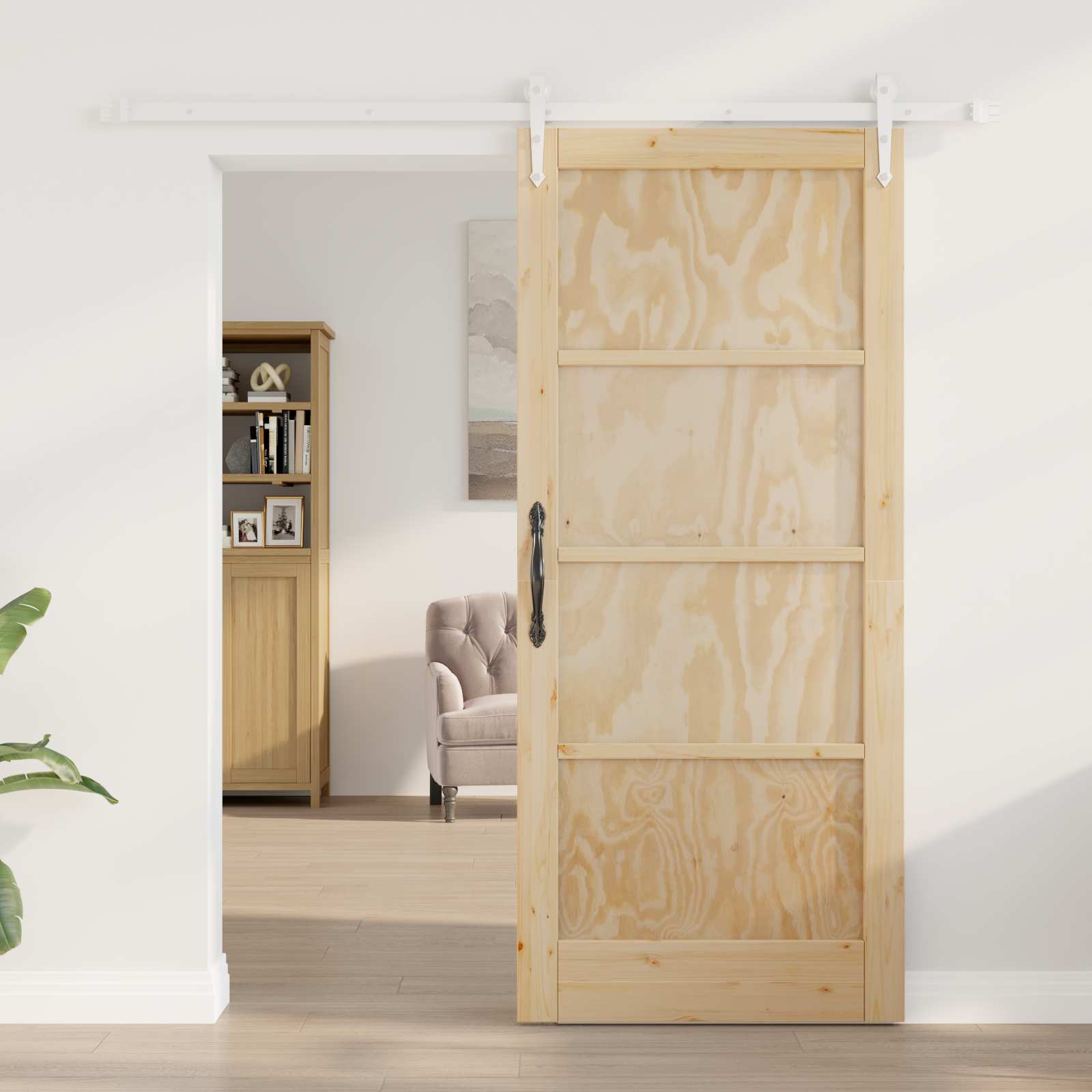 Slankios durys ORKDAL Natūrali ir Balta 86 x 198,5 cm