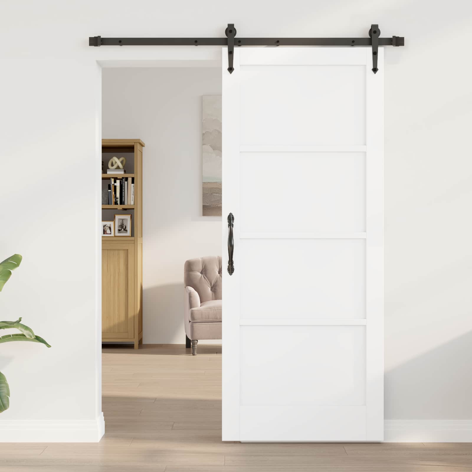 Slankios durys ORKDAL Balta 83 x 202 cm Pušies medienos masyvas