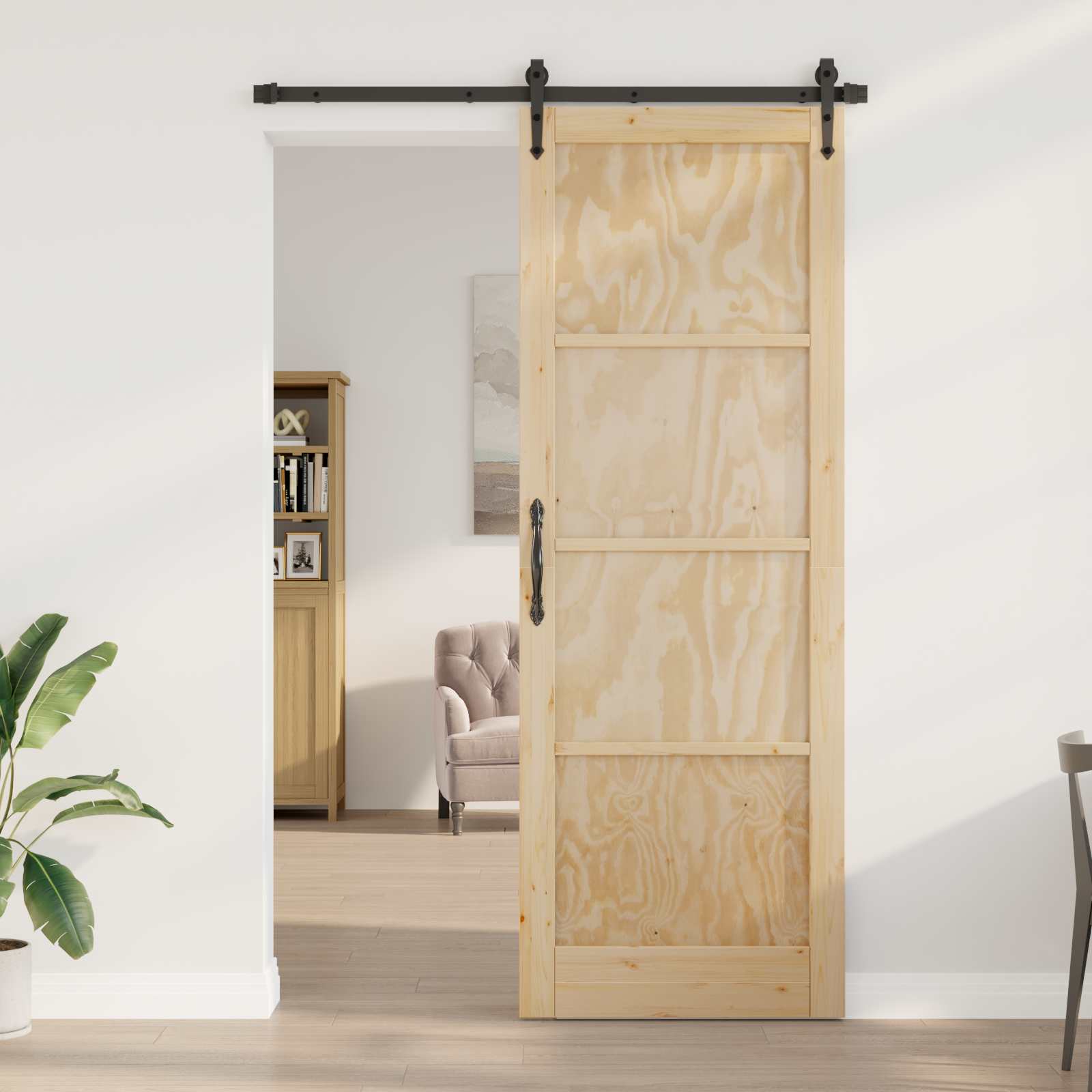 Slankios durys ORKDAL 83 x 232 cm Pušies medienos masyvas