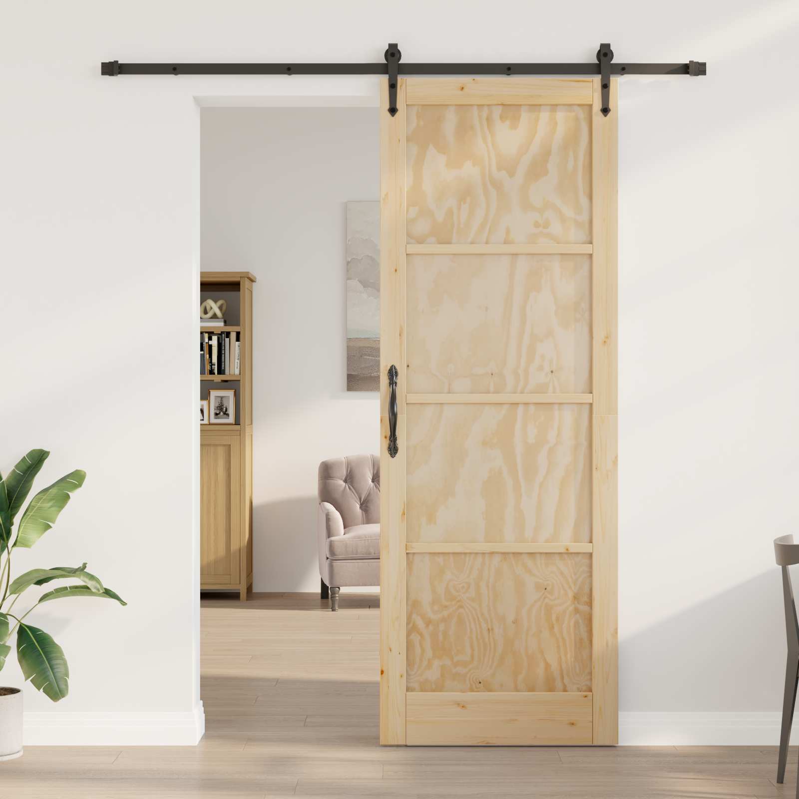 Slankios durys ORKDAL 83 x 232 cm Pušies medienos masyvas