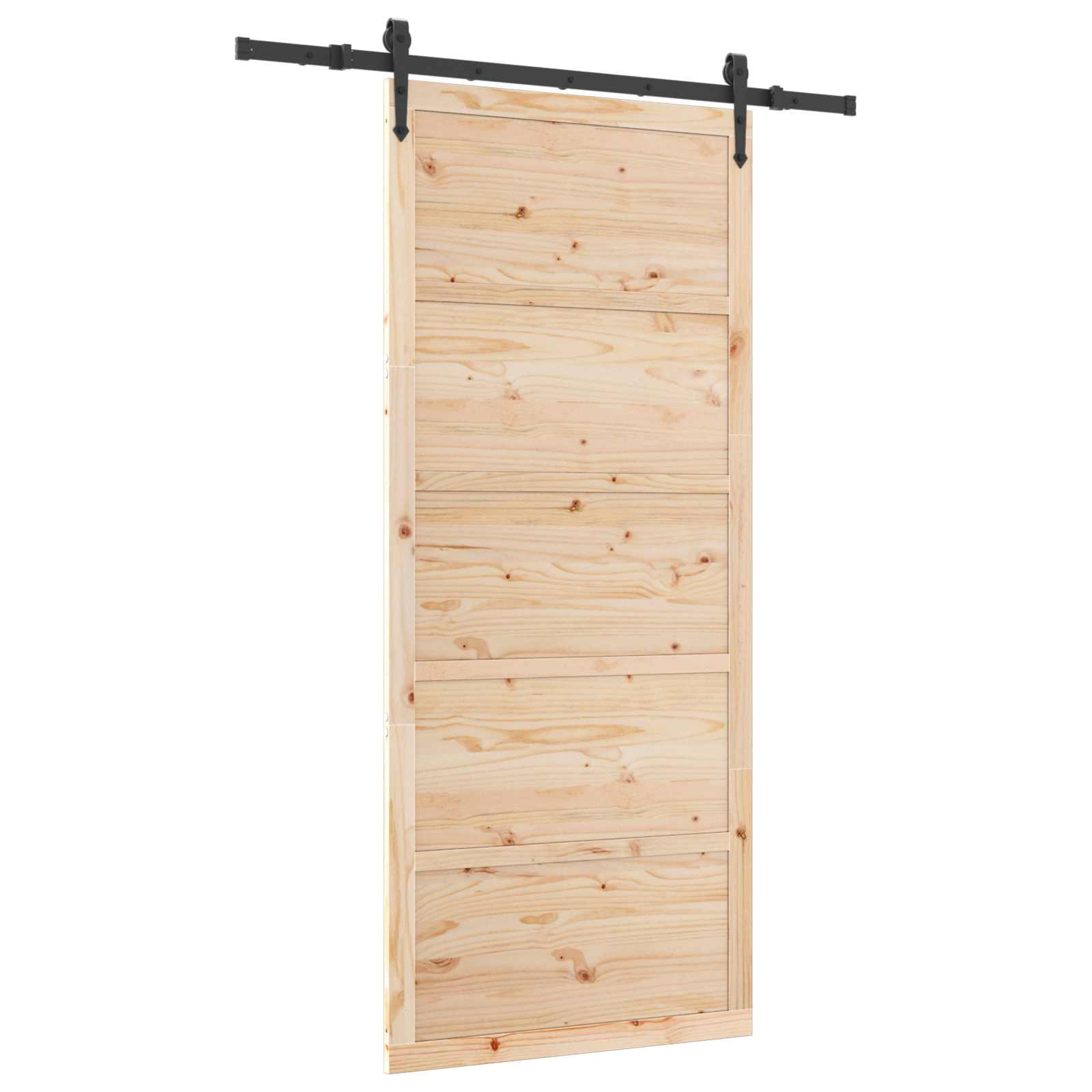 Bīdāmās durvis dabīgas 80 x 208 cm masīvkoks priedes koks