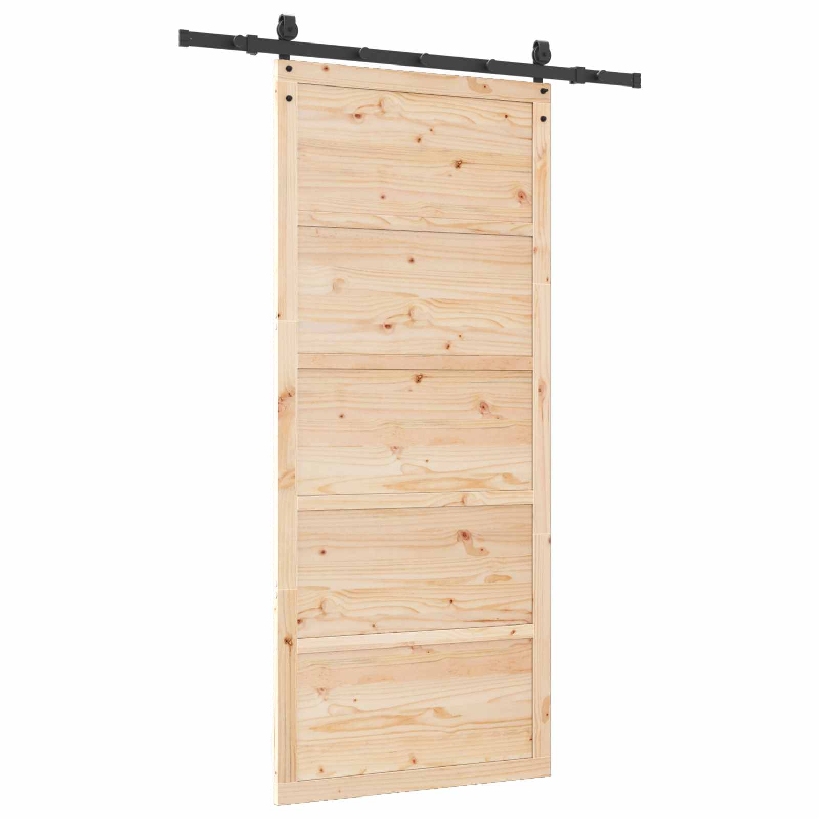 Bīdāmās durvis dabīgas 80 x 208 cm masīvkoks priedes koks