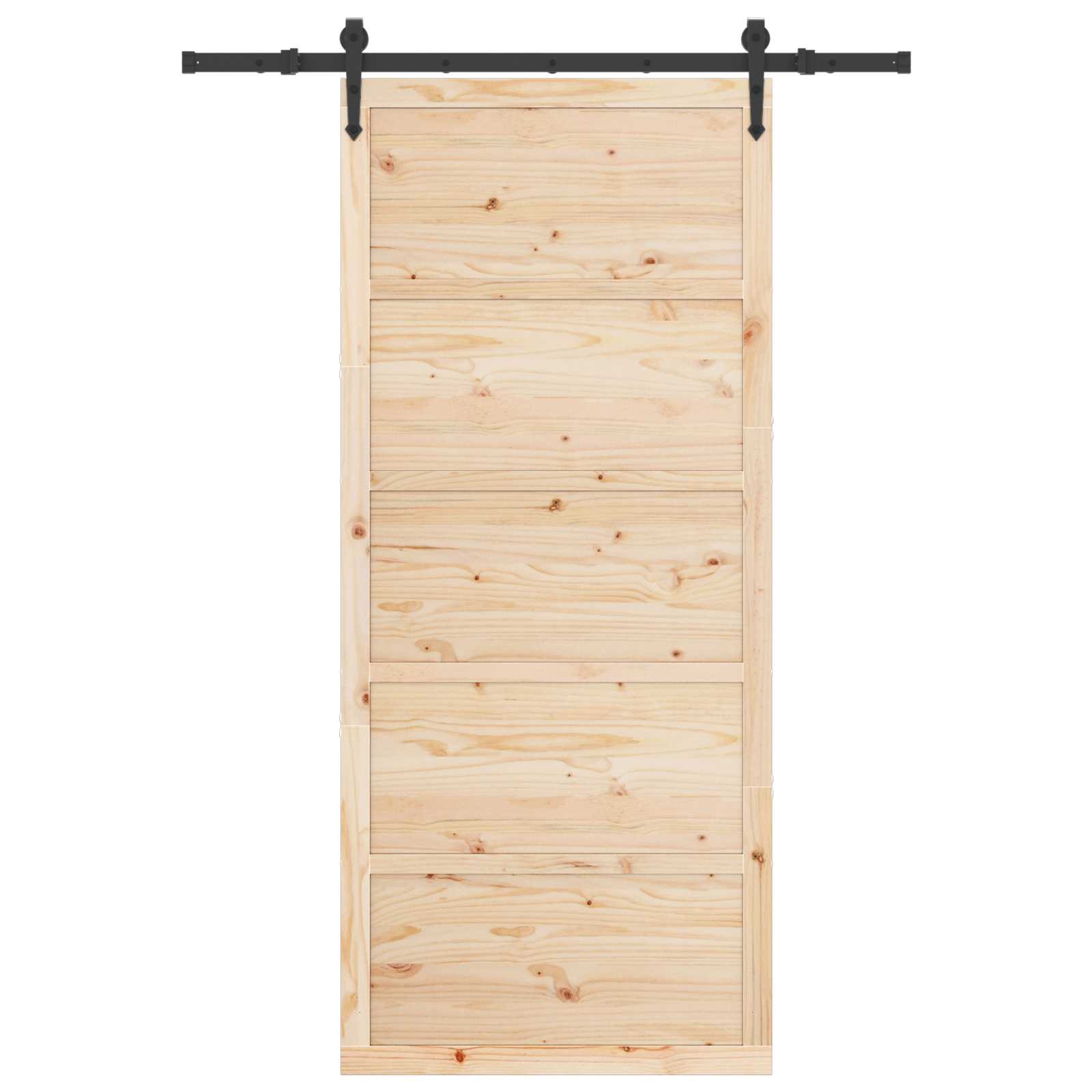 Bīdāmās durvis dabīgas 80 x 208 cm masīvkoks priedes koks