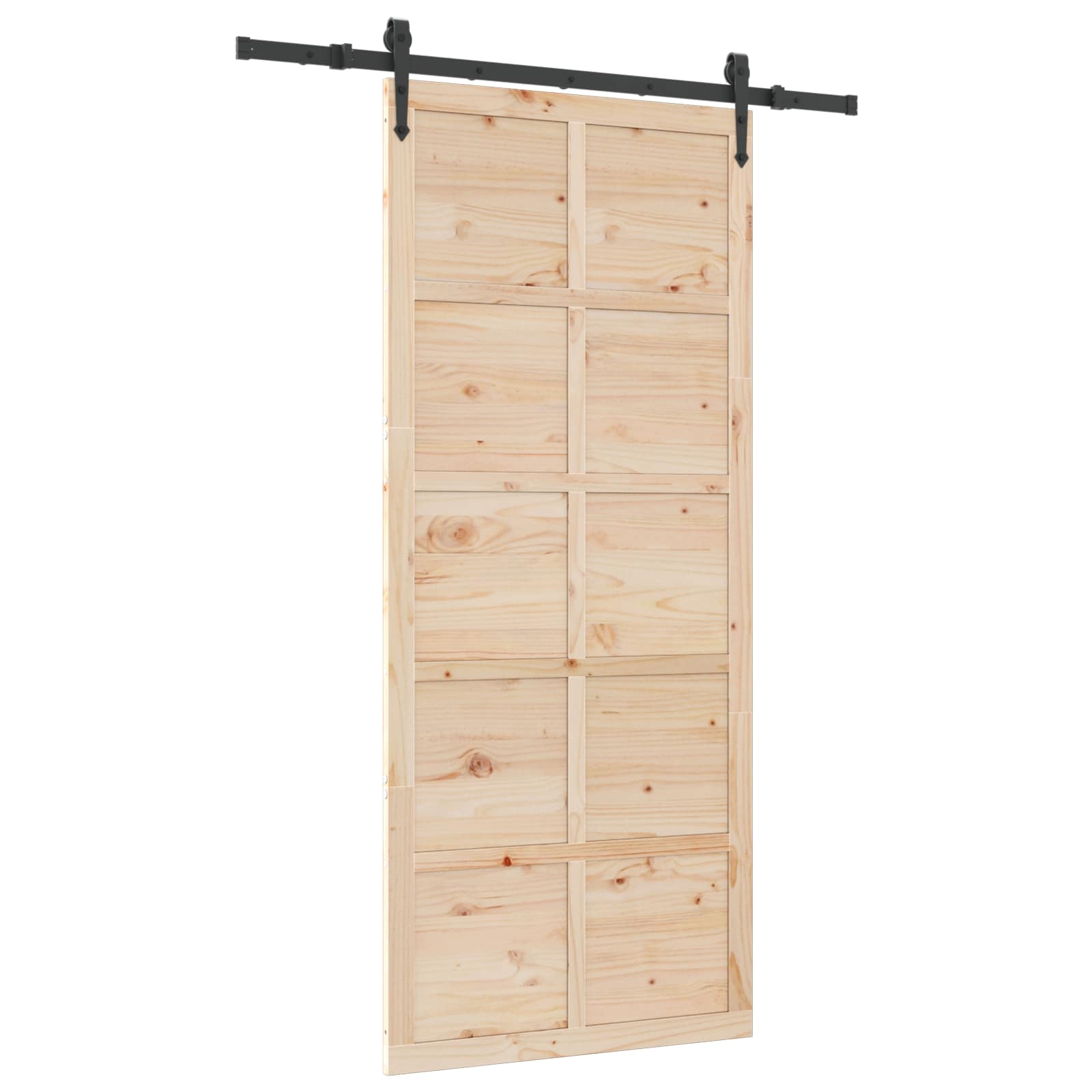Bīdāmās durvis dabīgas 80 x 208 cm masīvkoks priedes koks