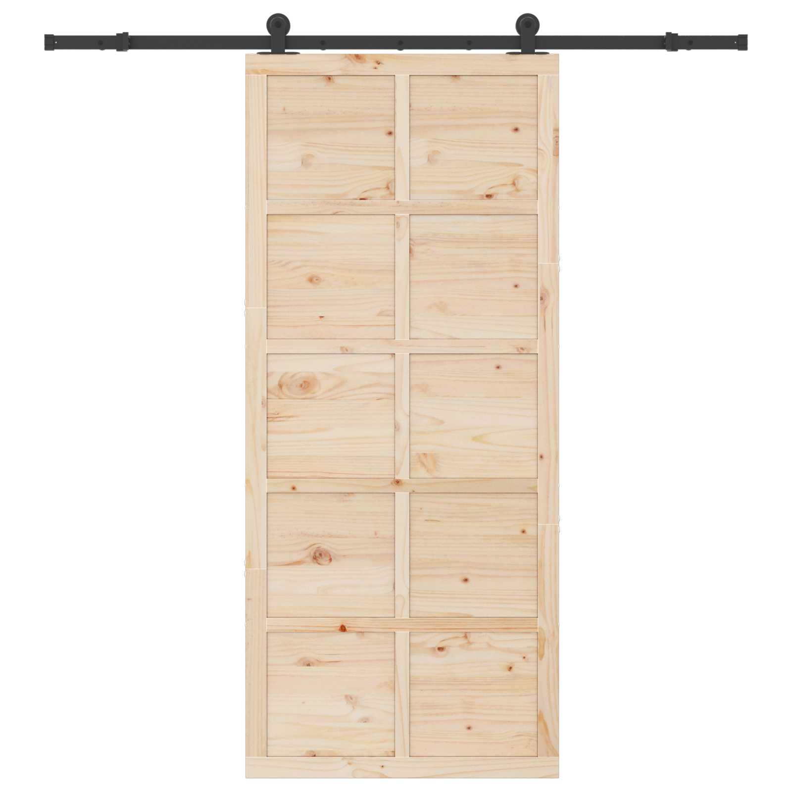 Slankios durys Natūrali 100 x 208 cm Pušies medienos masyvas