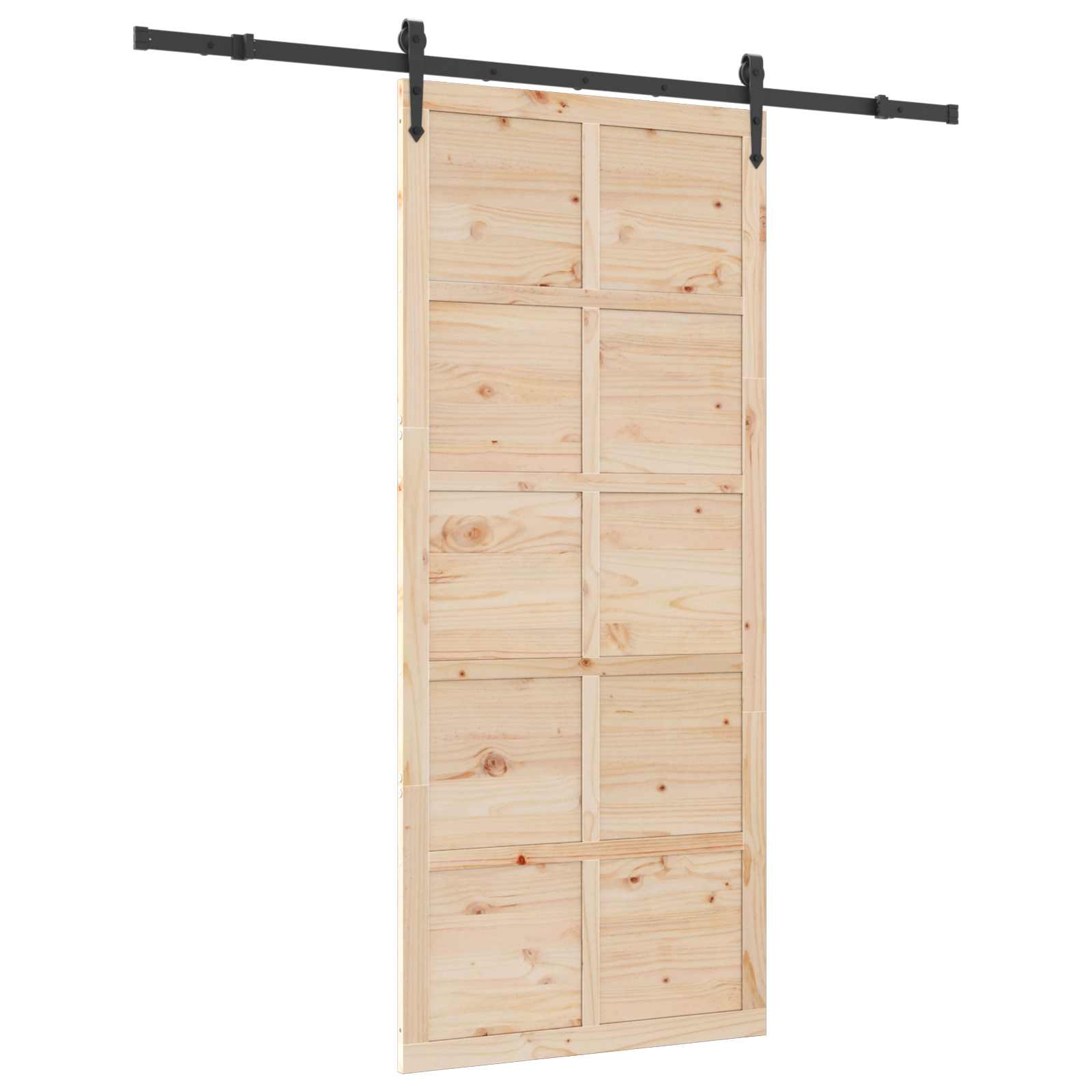 Bīdāmās durvis dabiskas 80 x 208 cm Priedes masīvkoks