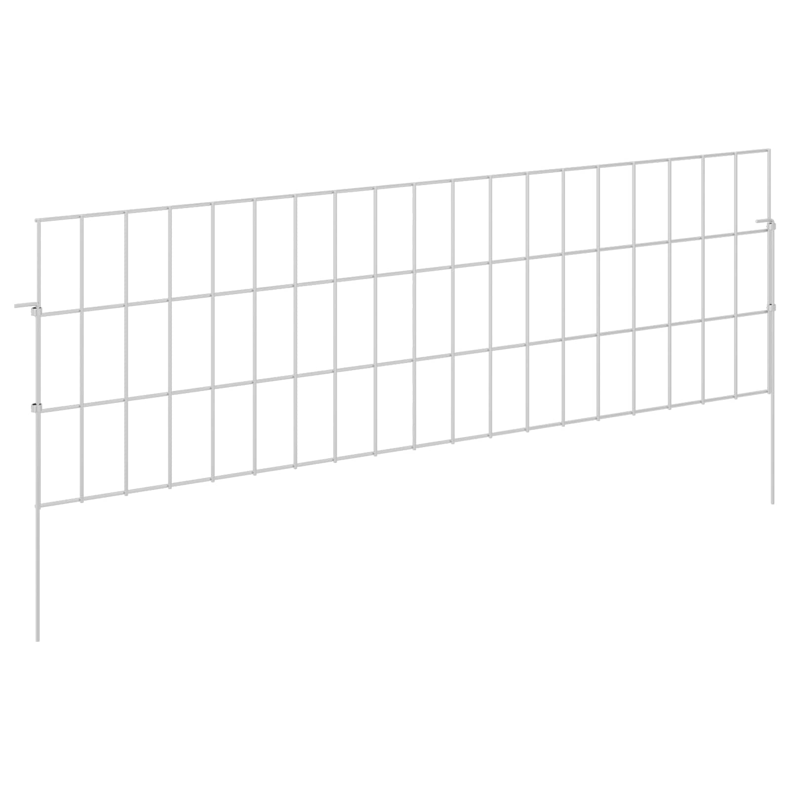 Sodo tvora su kuoliukais 48 pcs 95 x 30 cm Mesh Sidabrinė