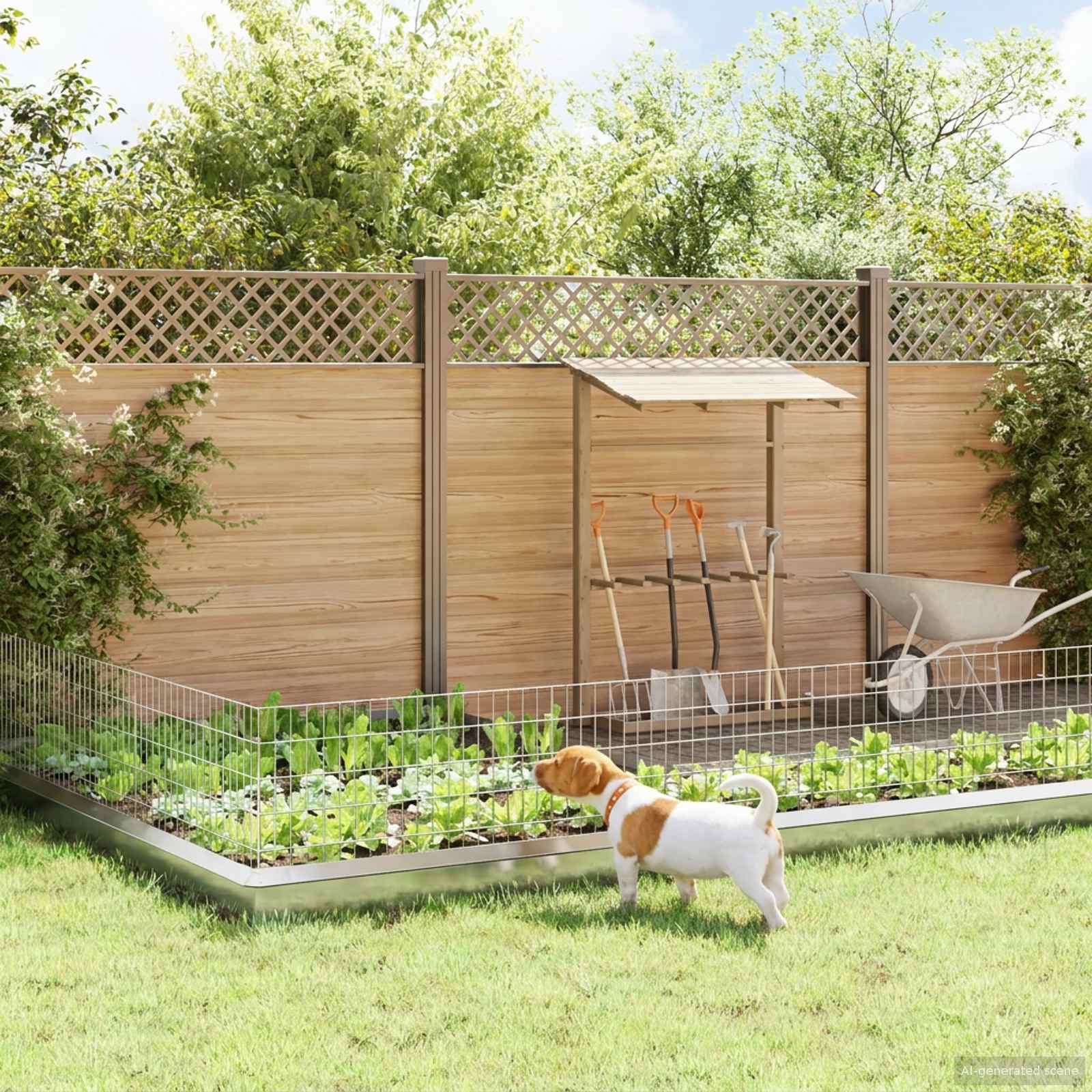 Sodo tvora su kuoliukais 48 pcs 95 x 50 cm Mesh Sidabrinė
