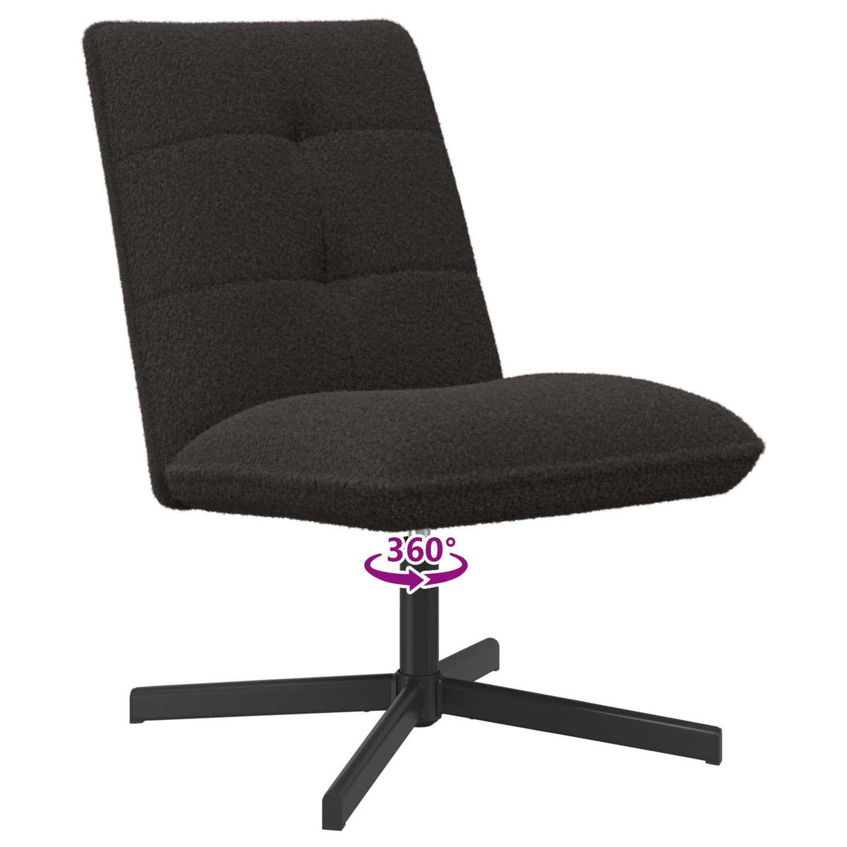 Sukamasis krėslas Juoda Bouclé