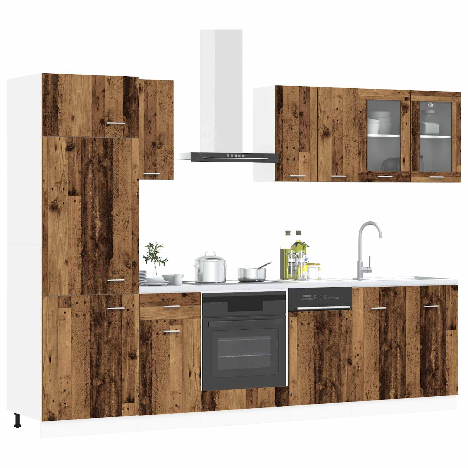 Virtuvės vienetas Lyon 8 pcs Sendintos medienos