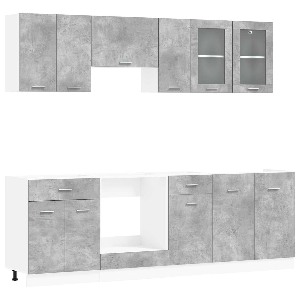 Virtuvės spintelių komplektas Lyon 8 pcs 240 x 46 x 81,5 cm