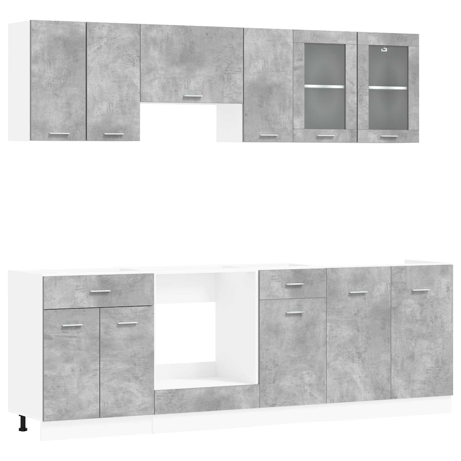 Virtuvės spintelių komplektas Lyon 8 pcs 240 x 46 x 81,5 cm
