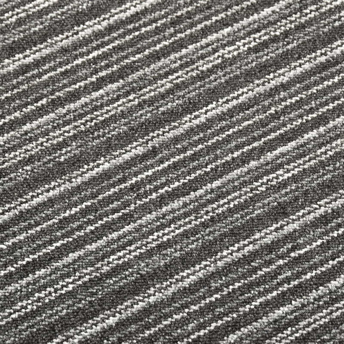 Kilimas 20 pcs Juostuota antracito spalvos 50 x 50 cm