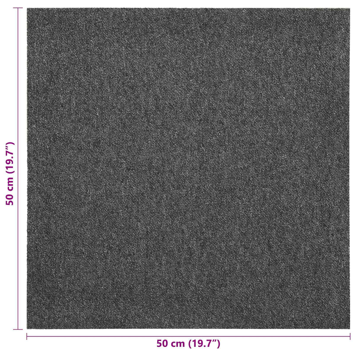 Carpet tiles 20 pcs Anthracite 50 x 50 cm 100% polypropylene