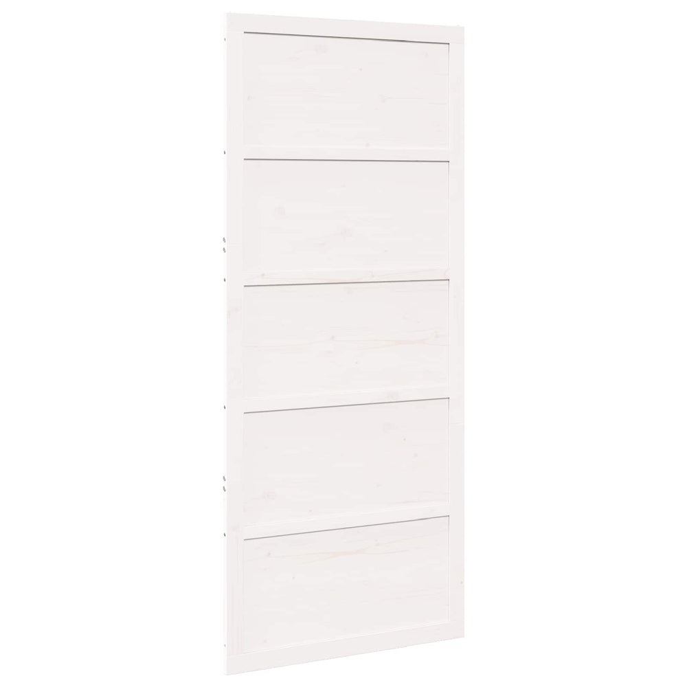 Tvarto durys Balta 100 x 2,5 x 208 cm Pušies medienos masyvas