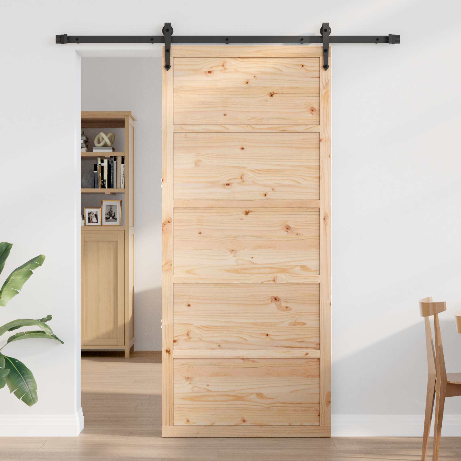 Tvarto durys Natūrali 90 x 2,5 x 208 cm Pušies medienos masyvas
