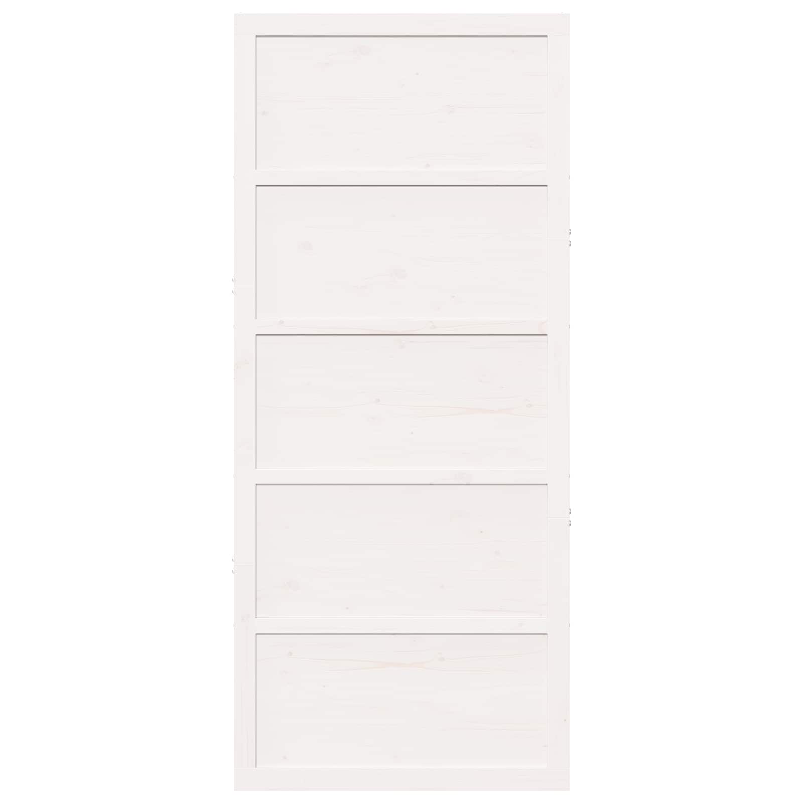 Šķūņa durvis Baltas 90 x 2,5 x 208 cm Masīvkoka priede