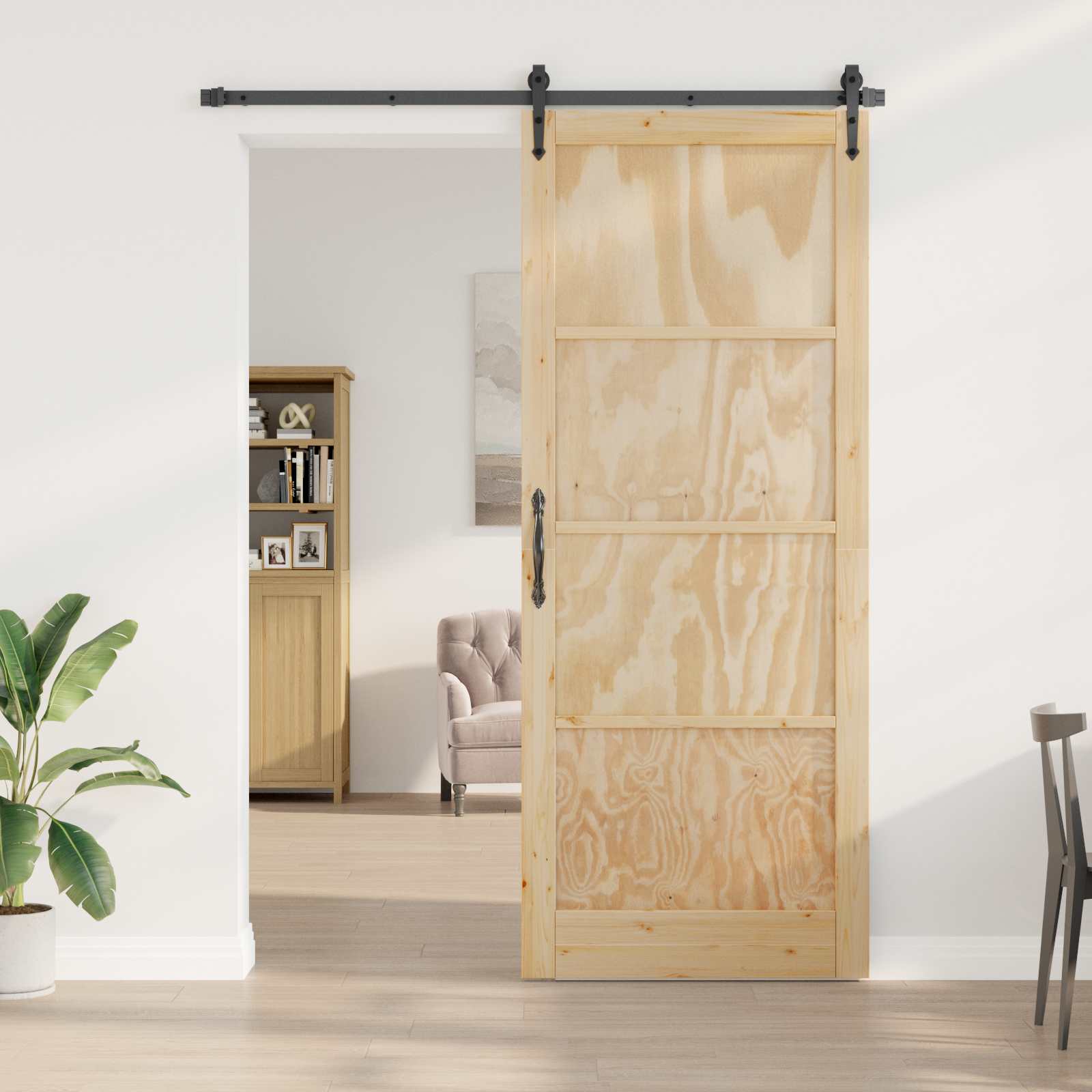 Vidaus durys 83 x 232 cm fanera Natūrali