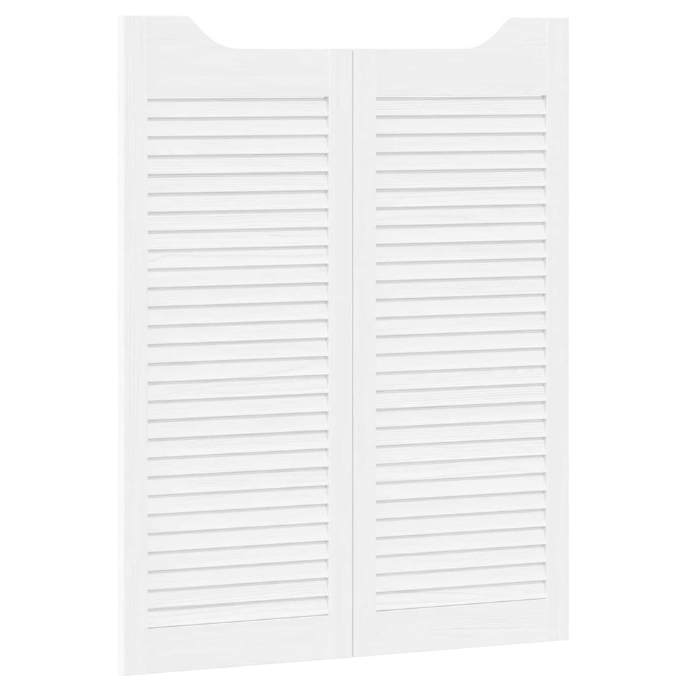 Sukamosios durys 2 pcs Balta Pušies medienos masyvas