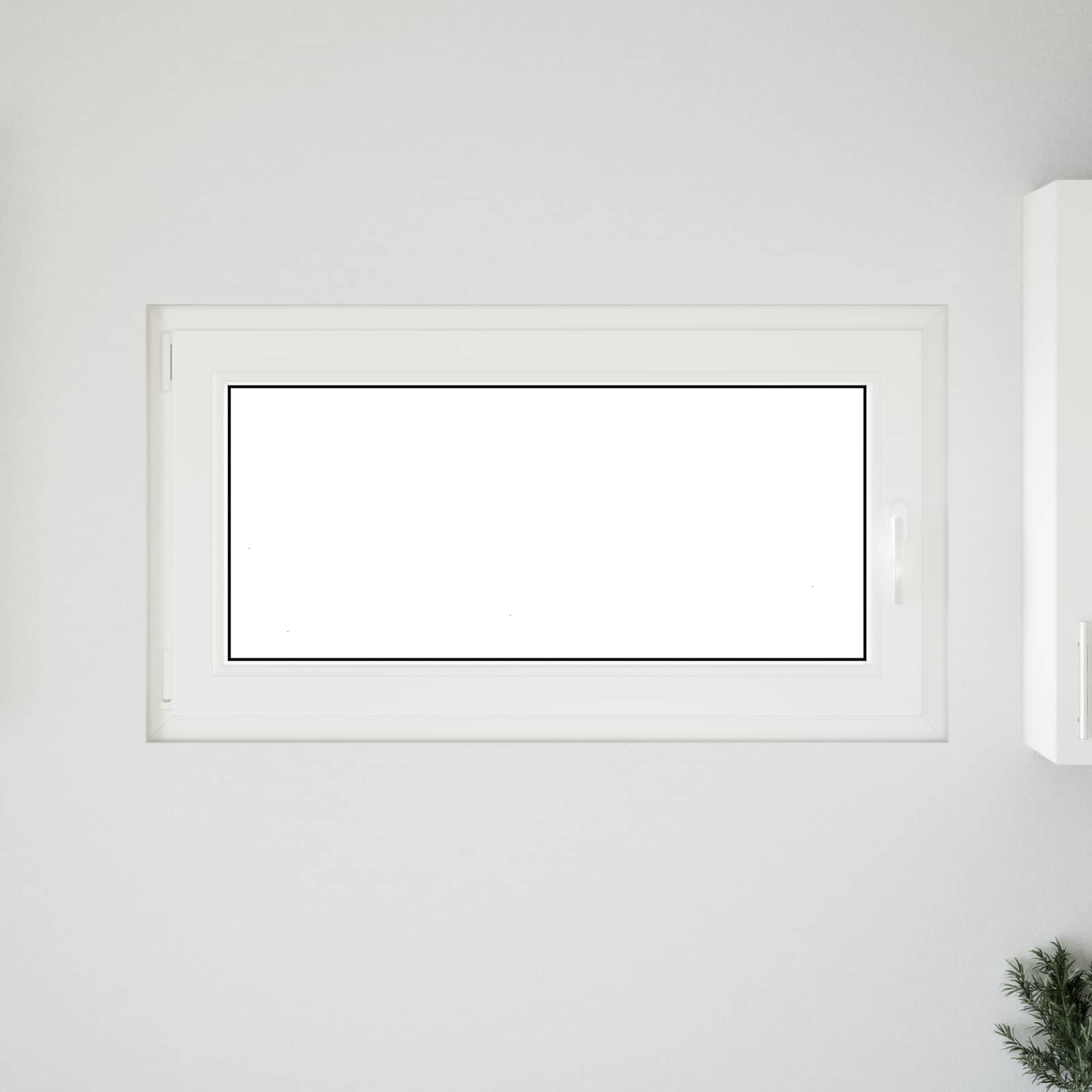 RISOR Basement Window White 110 x 60 cm PVC and Glass